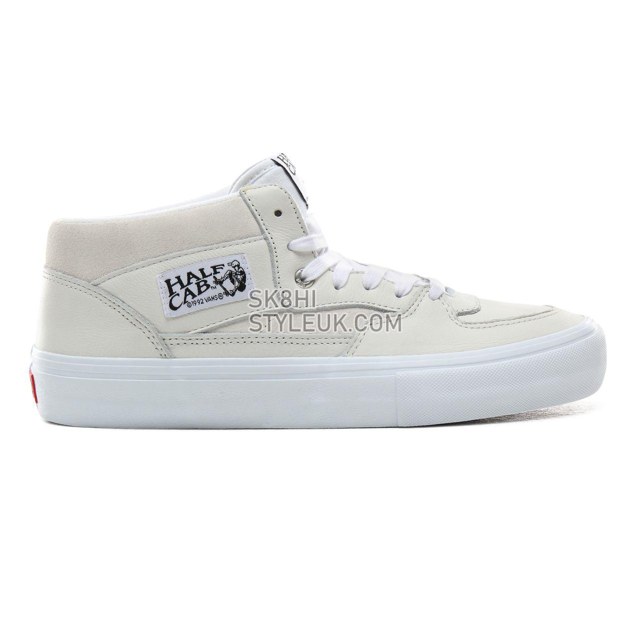 Vans Leather Half Cab Pro Classic Mens Womens - (Leather) White VN0A38CP1EF Shoes