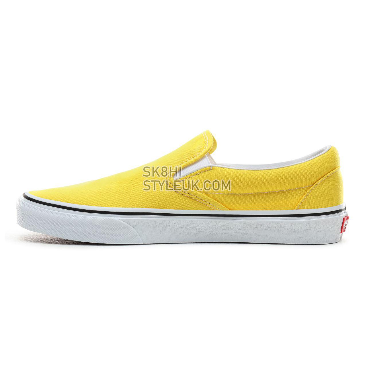 Vans Slip-On Classic Mens Womens - Vibrant Yellow/True White VN0A4BV3FSX Shoes