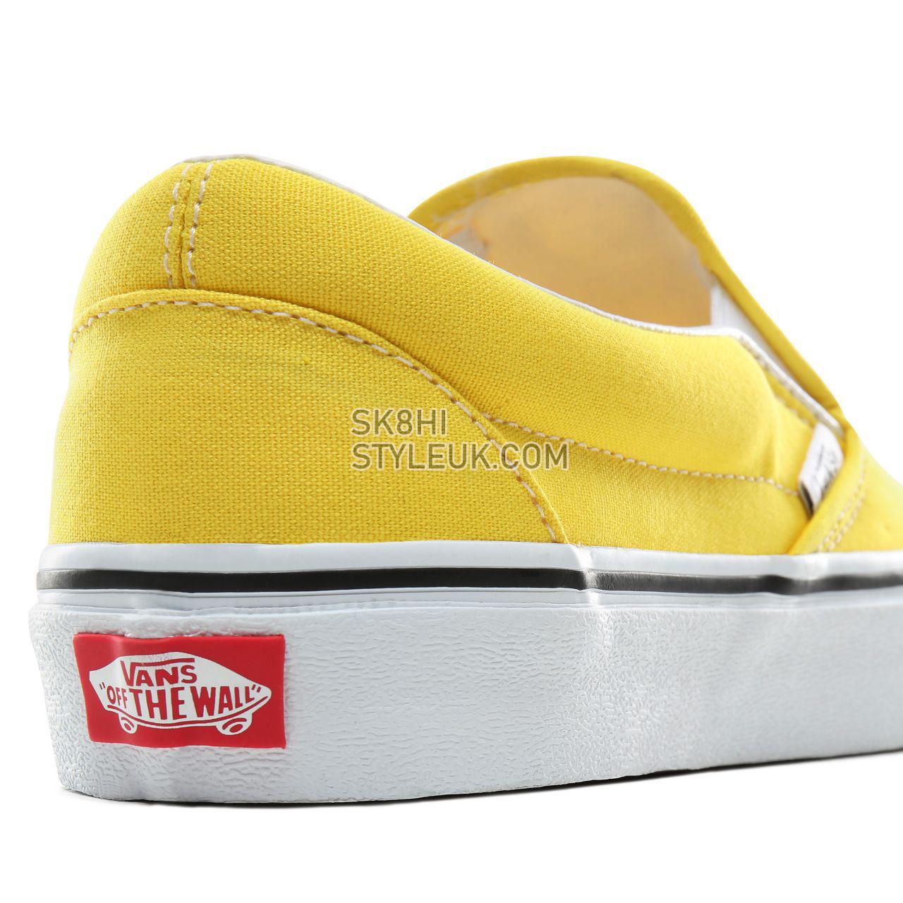 Vans Slip-On Classic Mens Womens - Vibrant Yellow/True White VN0A4BV3FSX Shoes