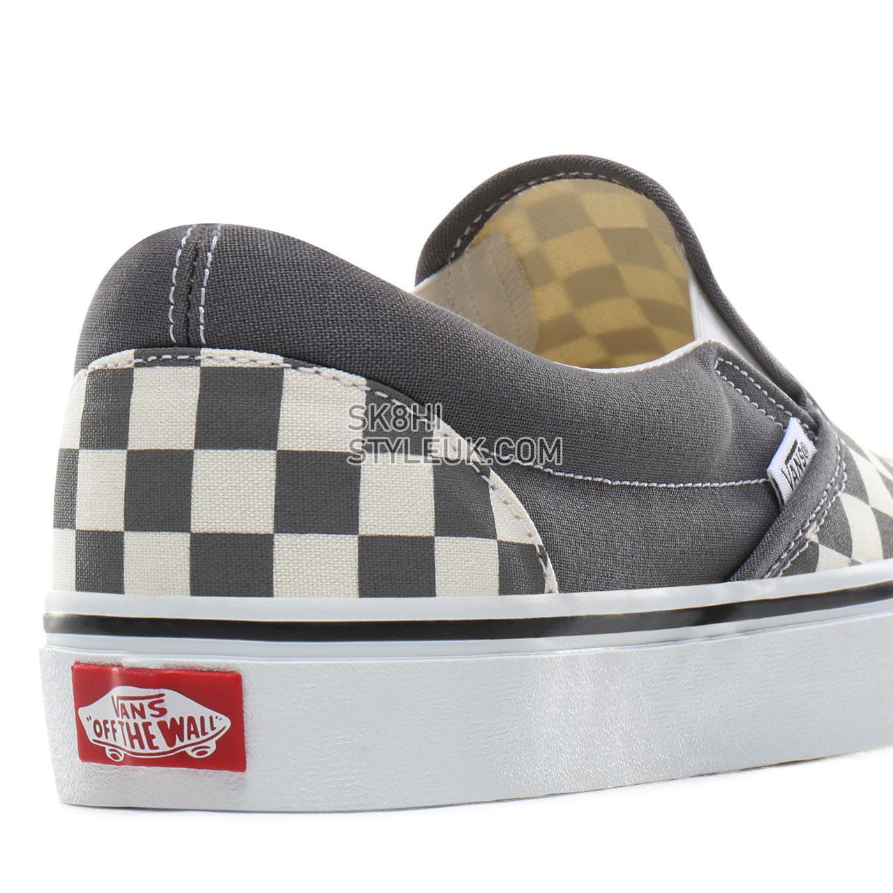 Vans Checkerboard Classic Slip-On Classic Mens Womens - (Checkerboard) pewter/true white VN0A4BV3TB5 Shoes