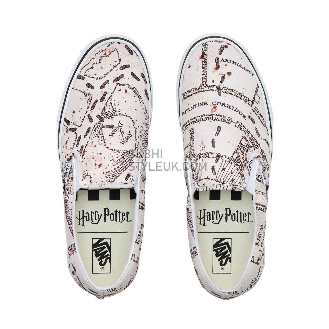 Vans x HARRY POTTER Marauders Map Slip-On Classic Mens Womens - (Harry Potter) Marauders Map/Classic White VN0A4BV3V3C Shoes