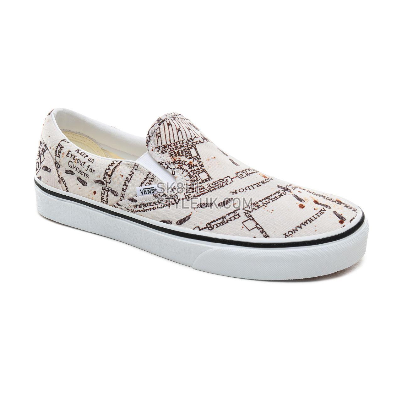 Vans x HARRY POTTER Marauders Map Slip-On Classic Mens Womens - (Harry Potter) Marauders Map/Classic White VN0A4BV3V3C Shoes