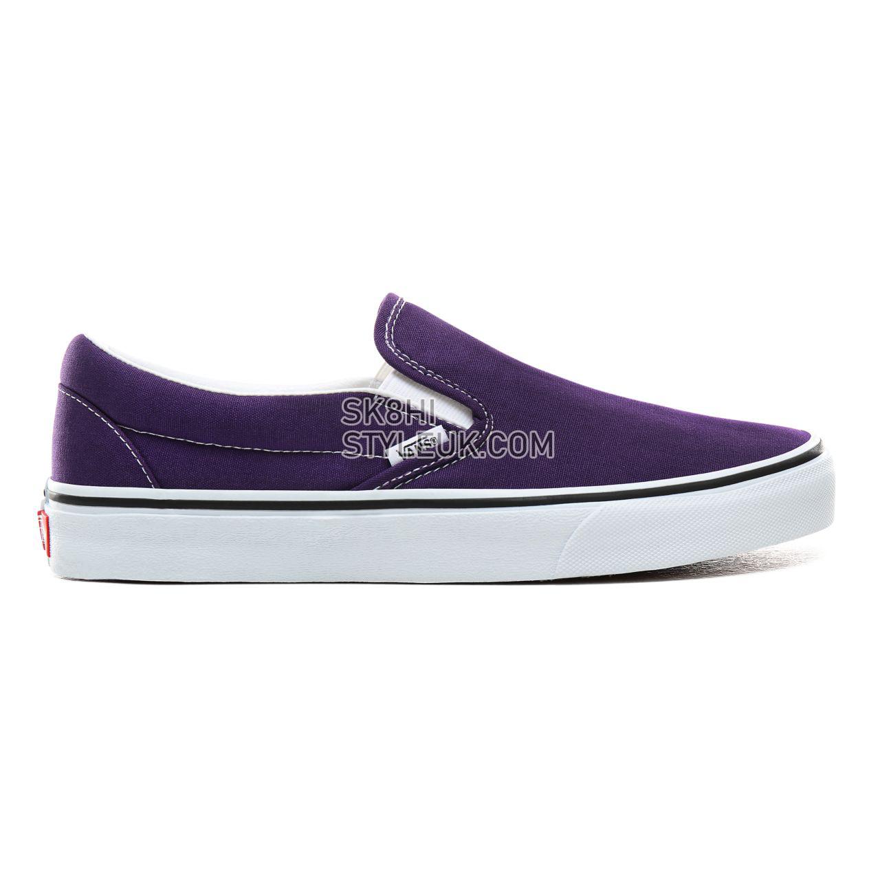 Vans Slip-On Classic Mens Womens - Violet Indigo/True White VN0A4BV3V7F Shoes