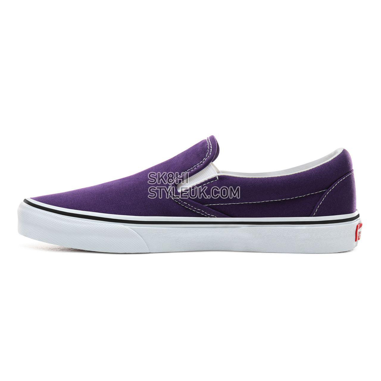 Vans Slip-On Classic Mens Womens - Violet Indigo/True White VN0A4BV3V7F Shoes