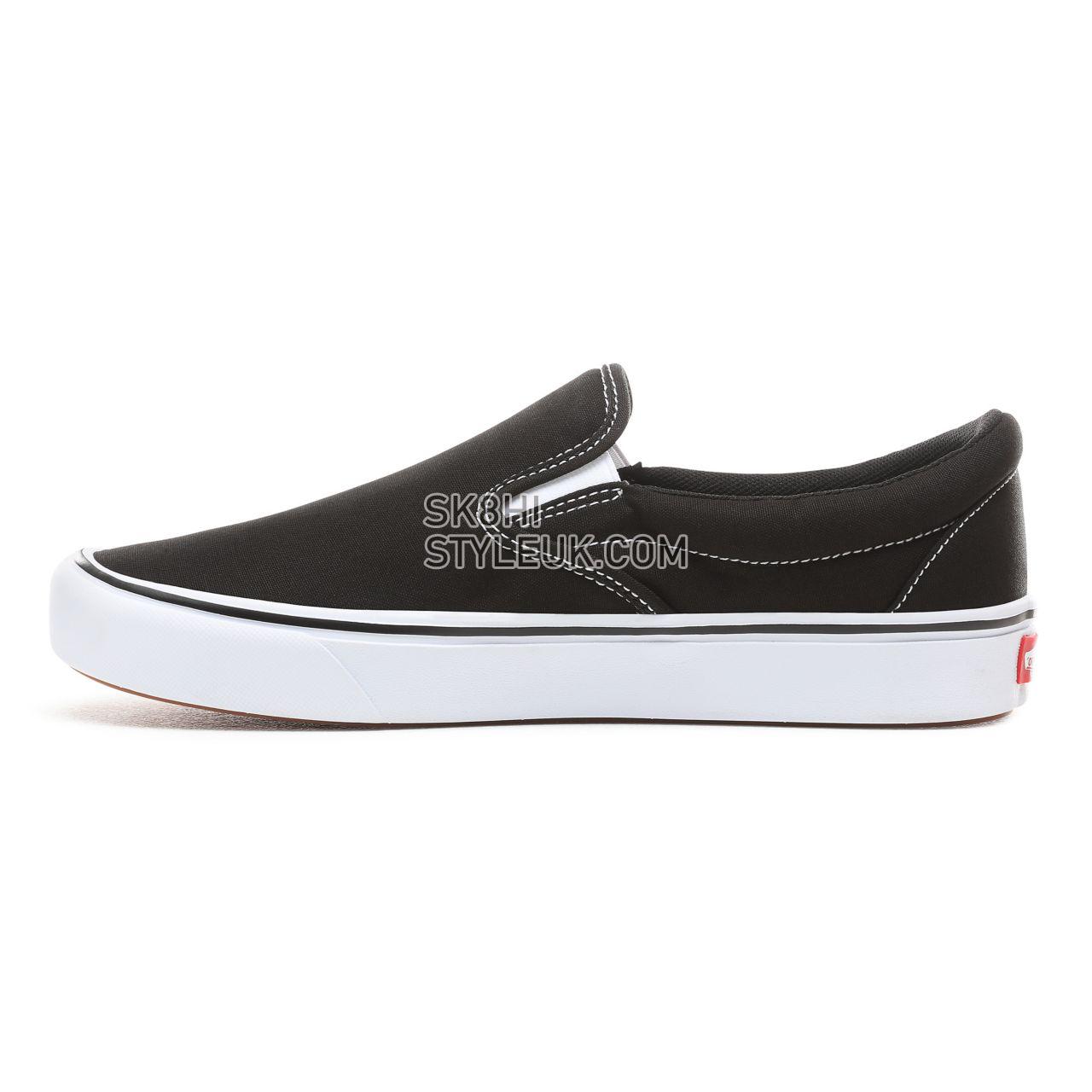 Vans Comfycush Slip-On Classic Mens Womens - (Classic) black/true white VN0A3WMDVNE Shoes