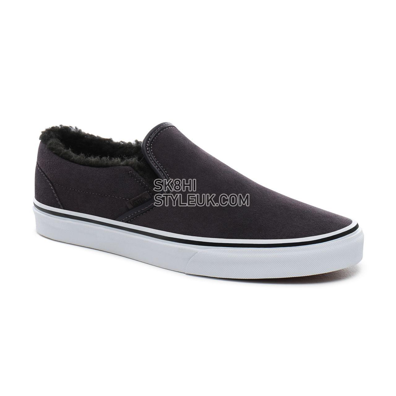 Vans Suede Sherpa Classic Slip-On Classic Mens Womens - (Suede Sherpa) obsidian/black VN0A4BV3TC1 Shoes