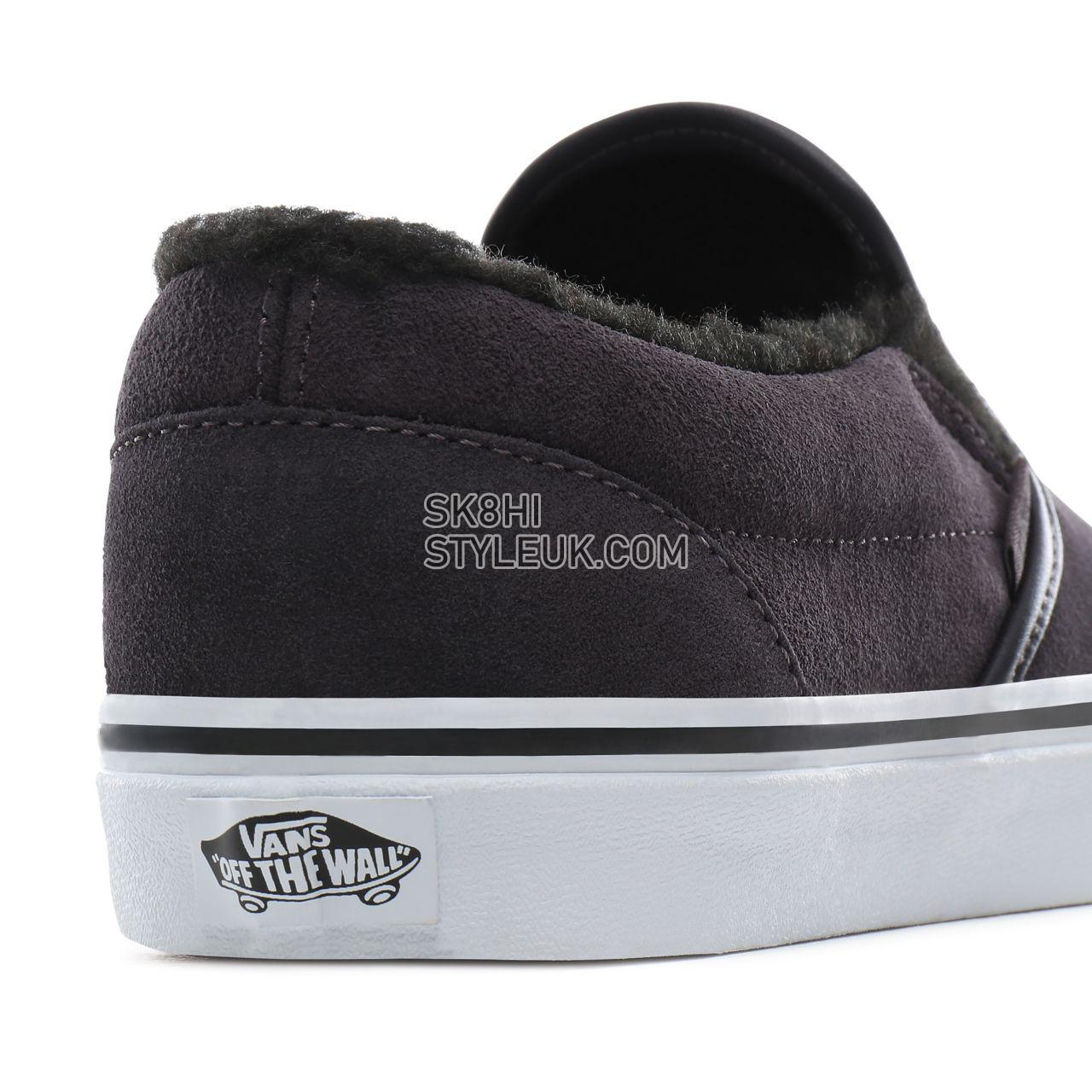 Vans Suede Sherpa Classic Slip-On Classic Mens Womens - (Suede Sherpa) obsidian/black VN0A4BV3TC1 Shoes