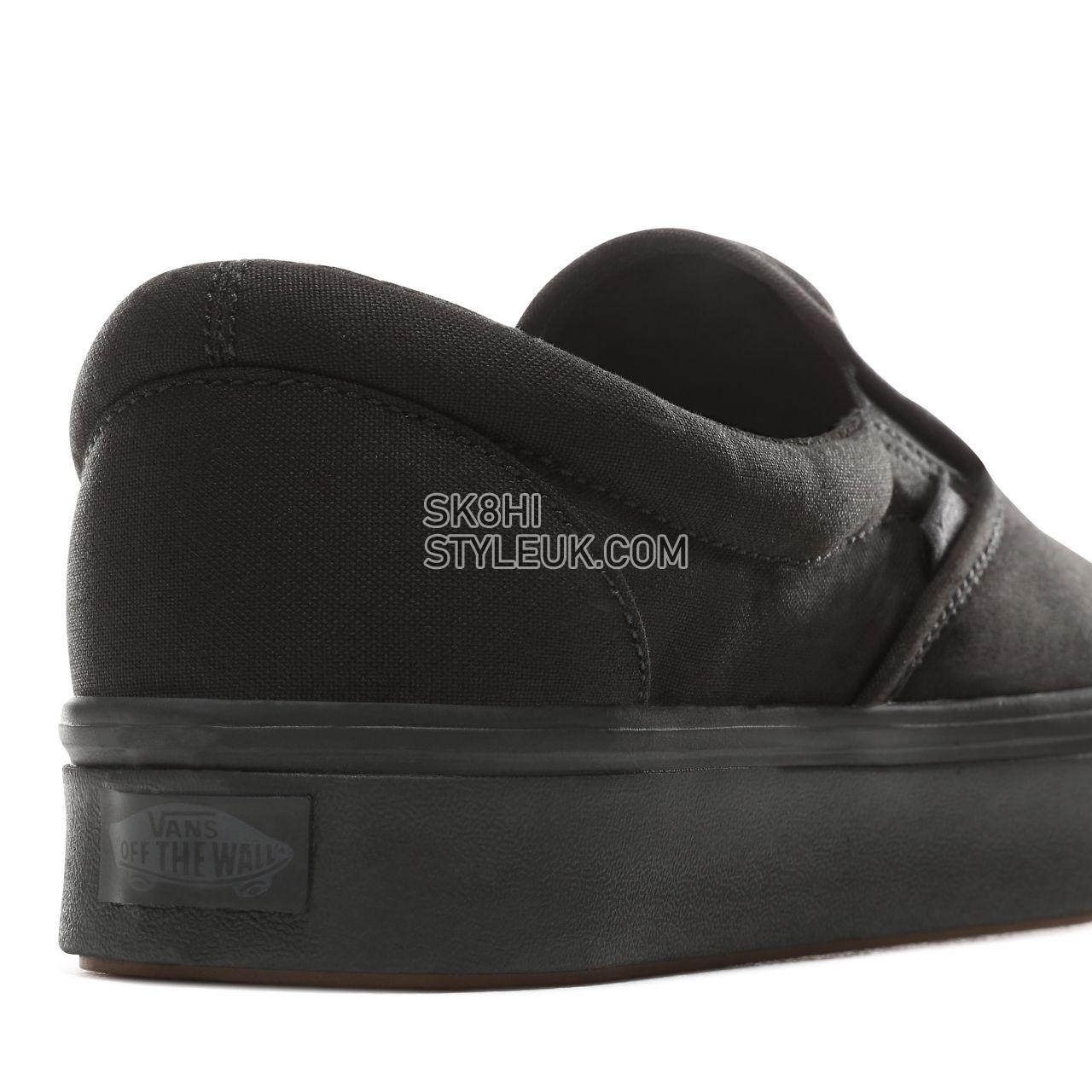 Vans Comfycush Slip-On Classic Mens Womens - (Classic) Black/Black VN0A3WMDVND Shoes