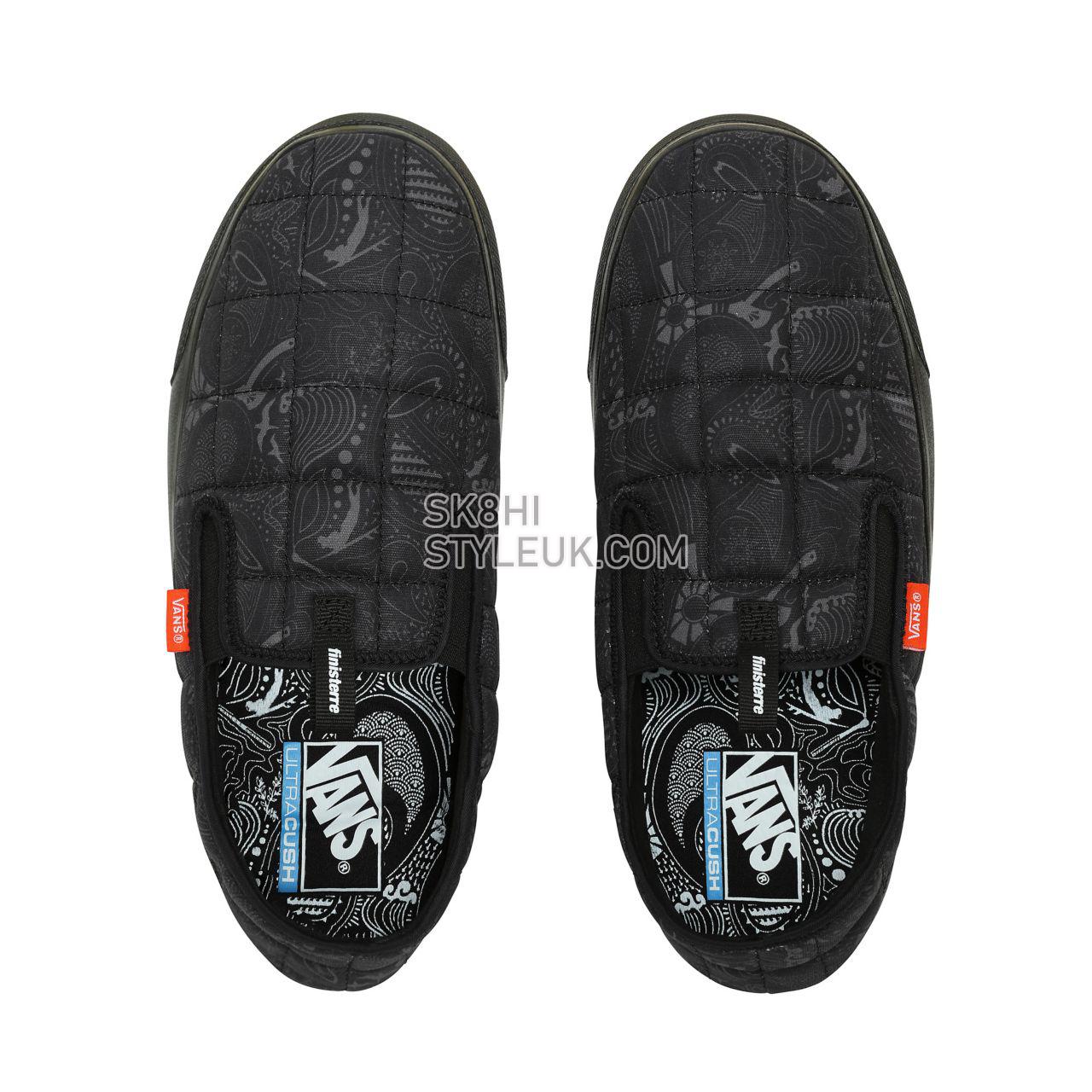 Vans Finisterre Slip-Er Classic Mens Womens - (Finisterre) Black/Pewter VN0A3TKRTY4 Shoes