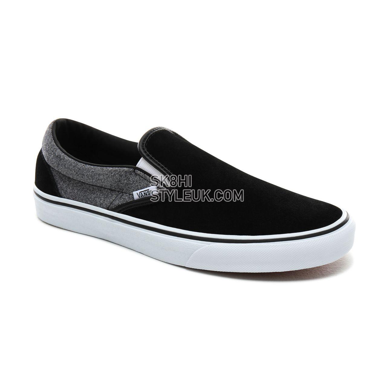 Vans Suede Classic Slip-On Classic Mens Womens - (Suede) Suiting/Black VN0A4BV3V3E Shoes