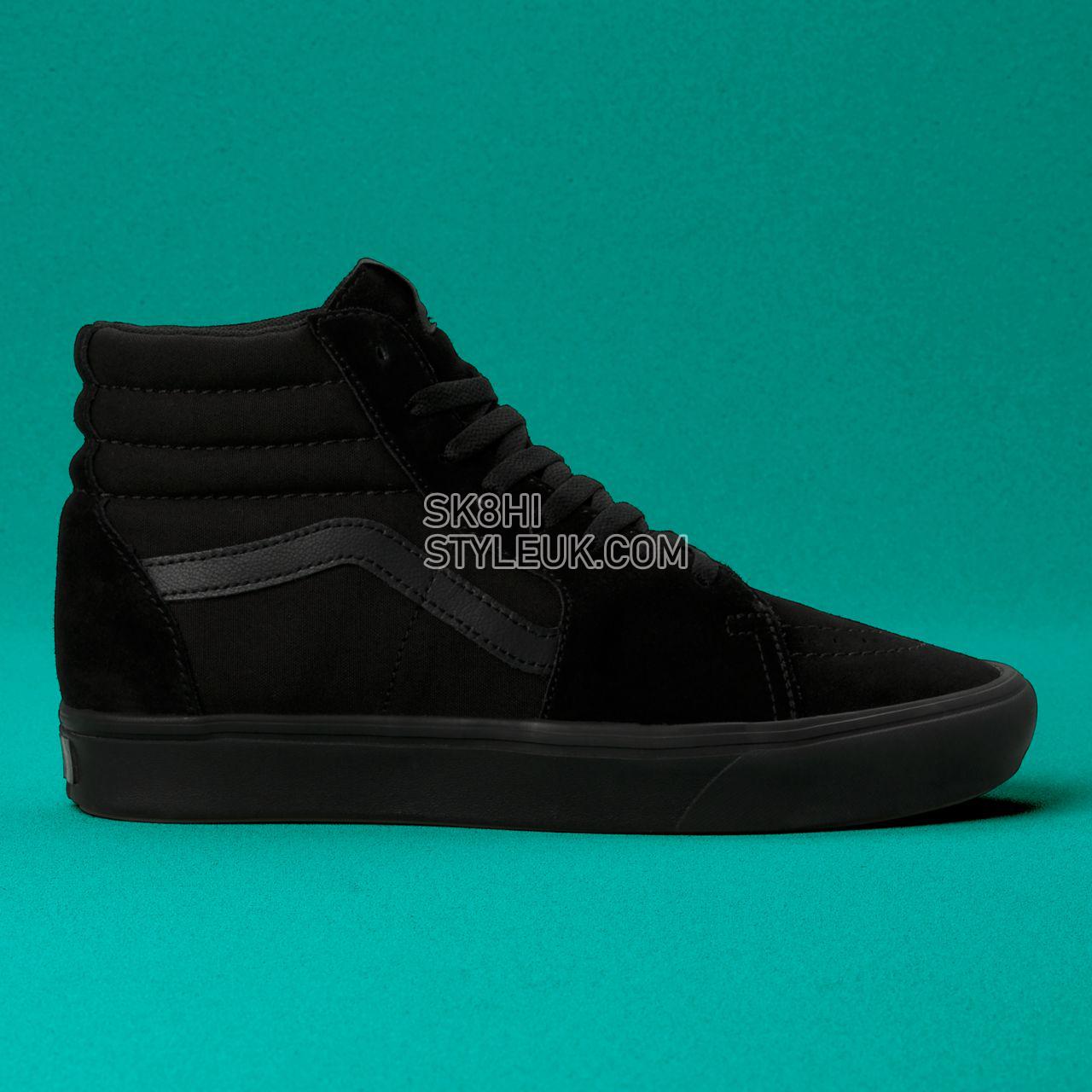 Vans Comfycush Sk8-Hi Classic Mens Womens - (Blackout) Black/Black VN0A3WMBVND Shoes