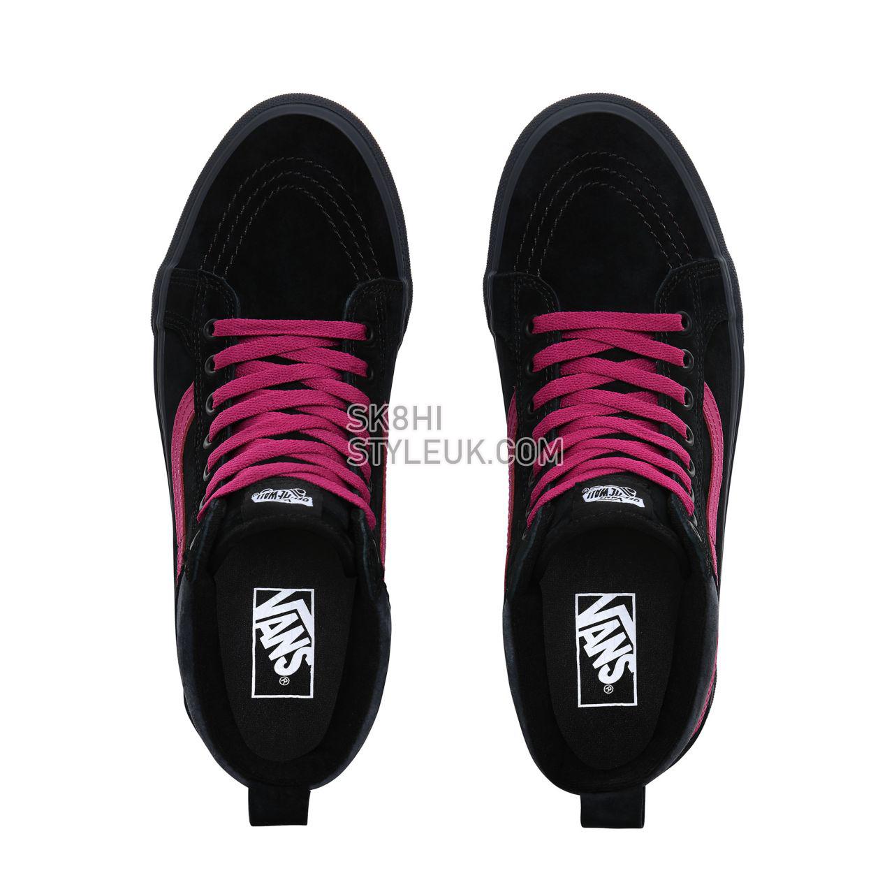 Vans Sk8-Hi MTE Classic Mens Womens - (MTE) Black/Fuschia Red VN0A4BV7TIN Shoes