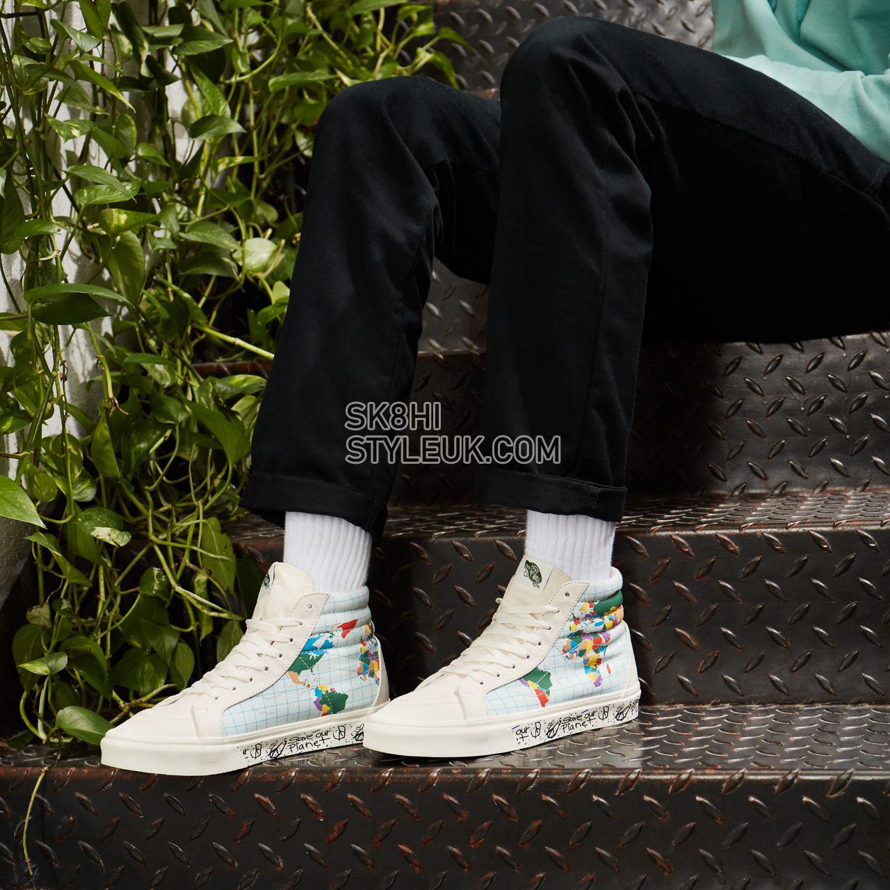 Vans Save Our Planet x Vans SK8-Hi Reissue Classic Mens Womens - (Save Our Planet) classic white/multi VN0A4BV8T2V Shoes