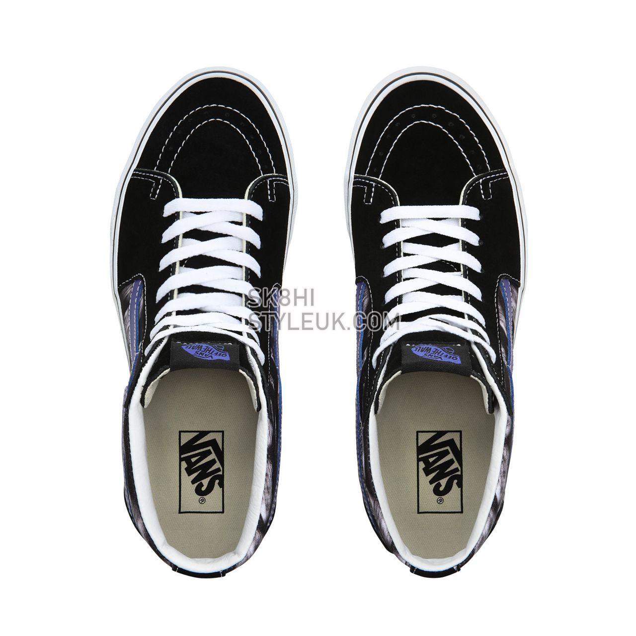 Vans Blur Boards SK8-Hi Classic Mens Womens - (Blur Boards) black/royal blue VN0A4BV6T2N Shoes