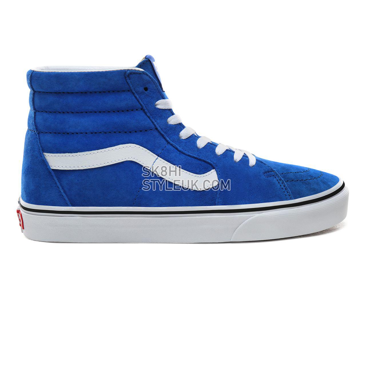 Vans Pig Suede Sk8-Hi Classic Mens Womens - (Pig Suede) Princess Blue/True White VN0A4BV6V78 Shoes