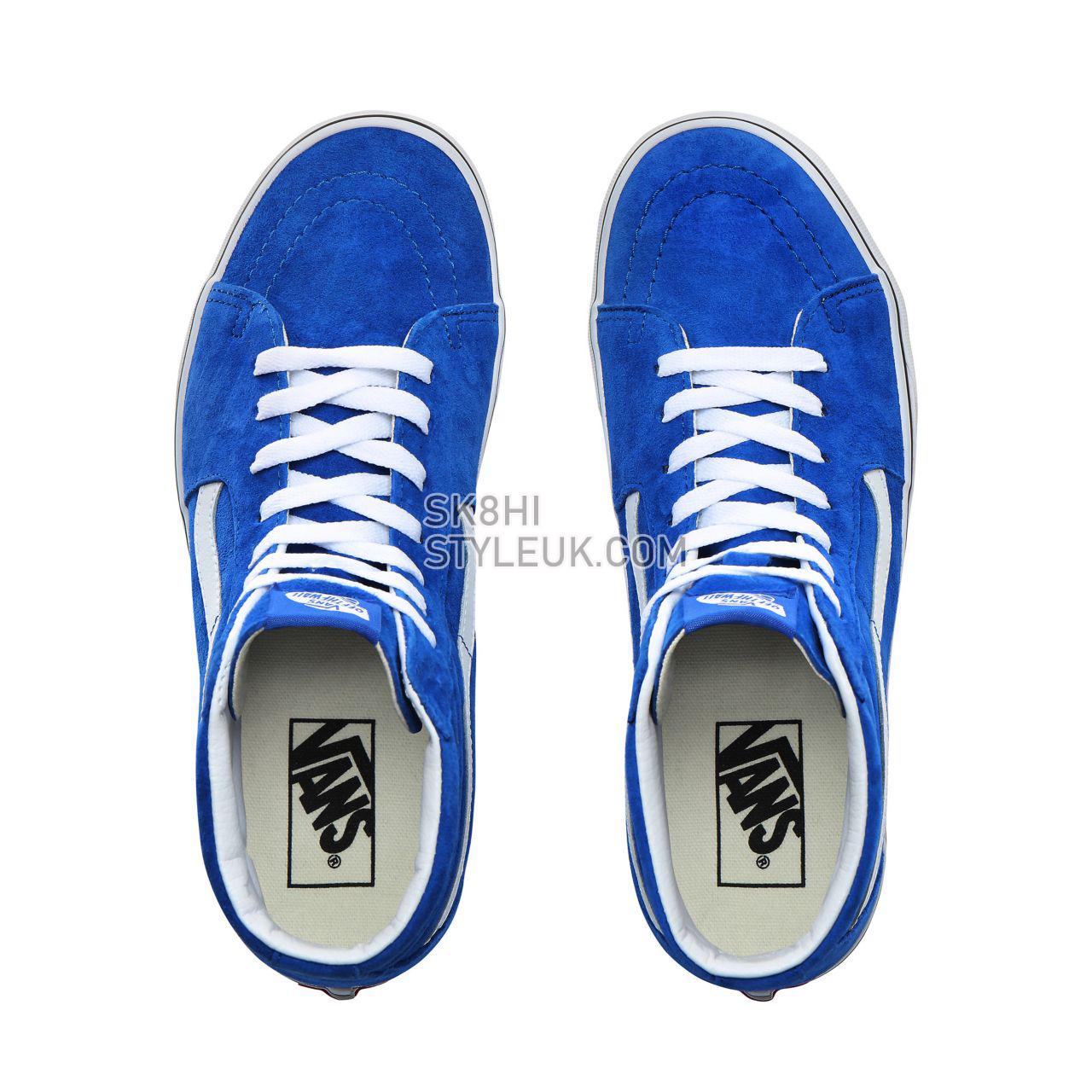 Vans Pig Suede Sk8-Hi Classic Mens Womens - (Pig Suede) Princess Blue/True White VN0A4BV6V78 Shoes