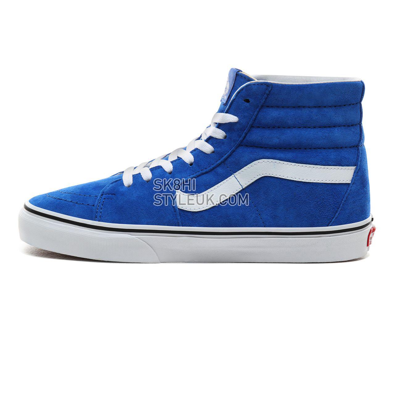 Vans Pig Suede Sk8-Hi Classic Mens Womens - (Pig Suede) Princess Blue/True White VN0A4BV6V78 Shoes