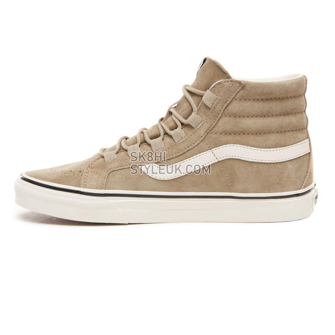 Vans Suede Sk8-Hi Reissue Ghillie Classic Mens Womens - (Pig Suede) Slate Green/Marshmallow VN0A3ZCHUQS Shoes