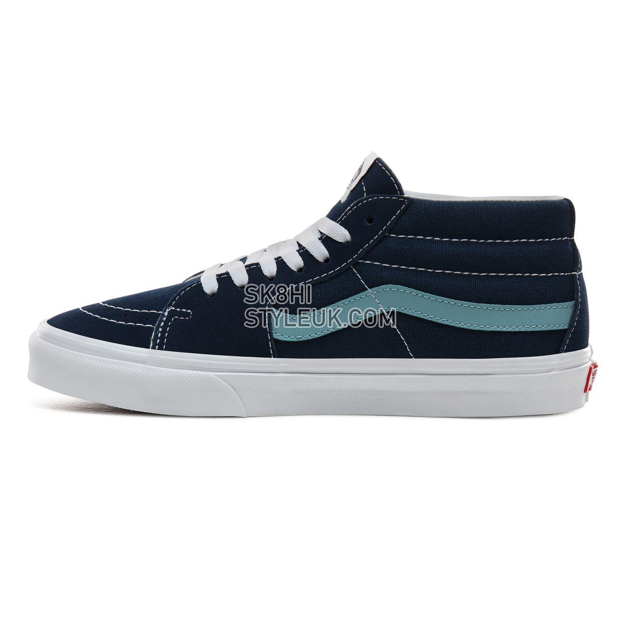 Vans Retro Sport Sk8-Mid Classic Mens Womens - (Retro Sport) Gibraltar Sea/Cameo Blue VN0A3WM3VY1 Shoes