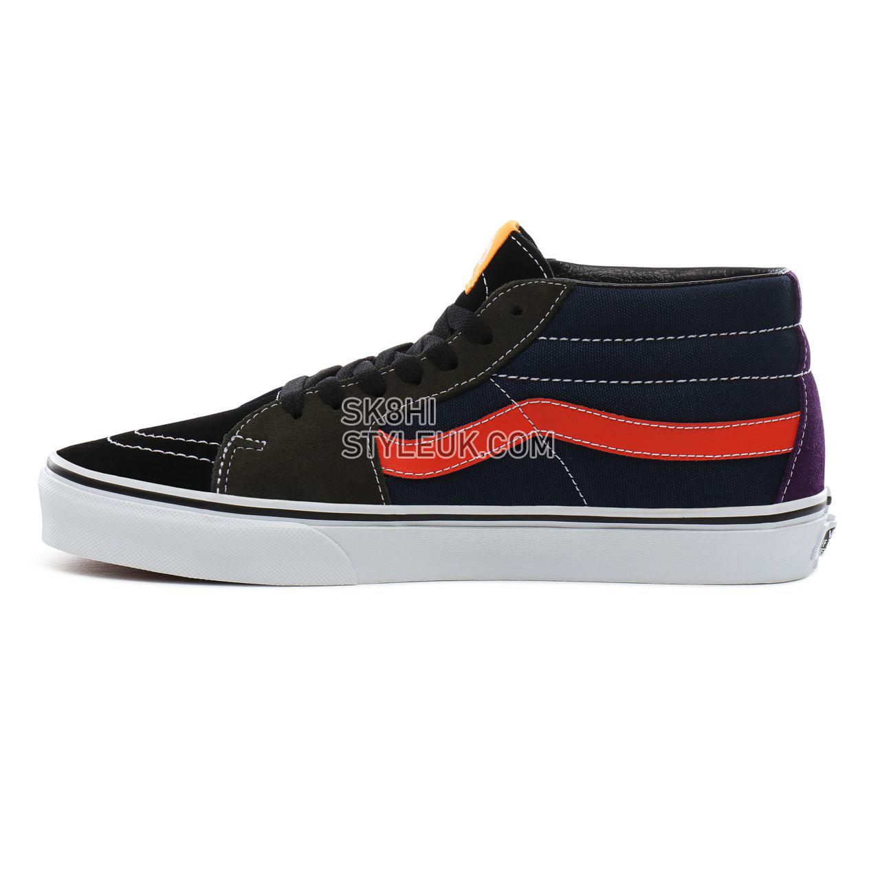 Vans Mix & Match SK8-Mid Classic Mens Womens - (Mix & Match) violet indigo/forest night VN0A3WM3TBZ Shoes