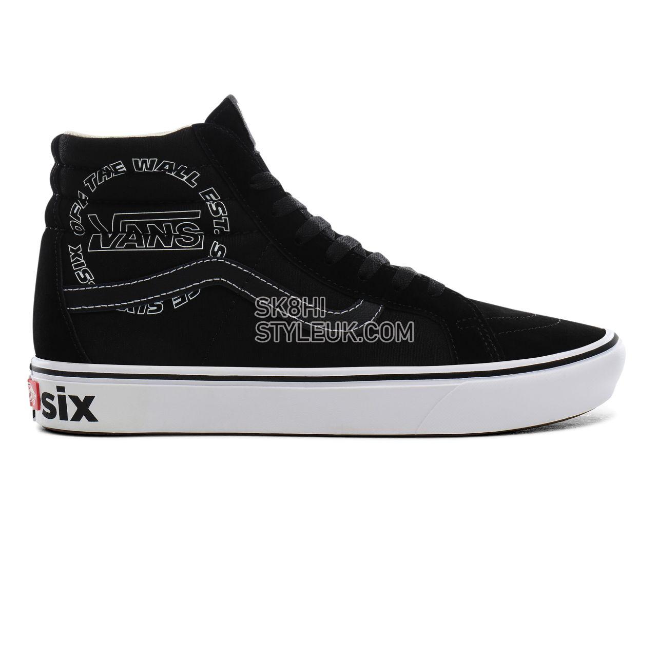 Vans Distort ComfyCush SK8-Hi Reissue Classic Mens Womens - (Distort) Black/True White VN0A3WMCVX6 Shoes