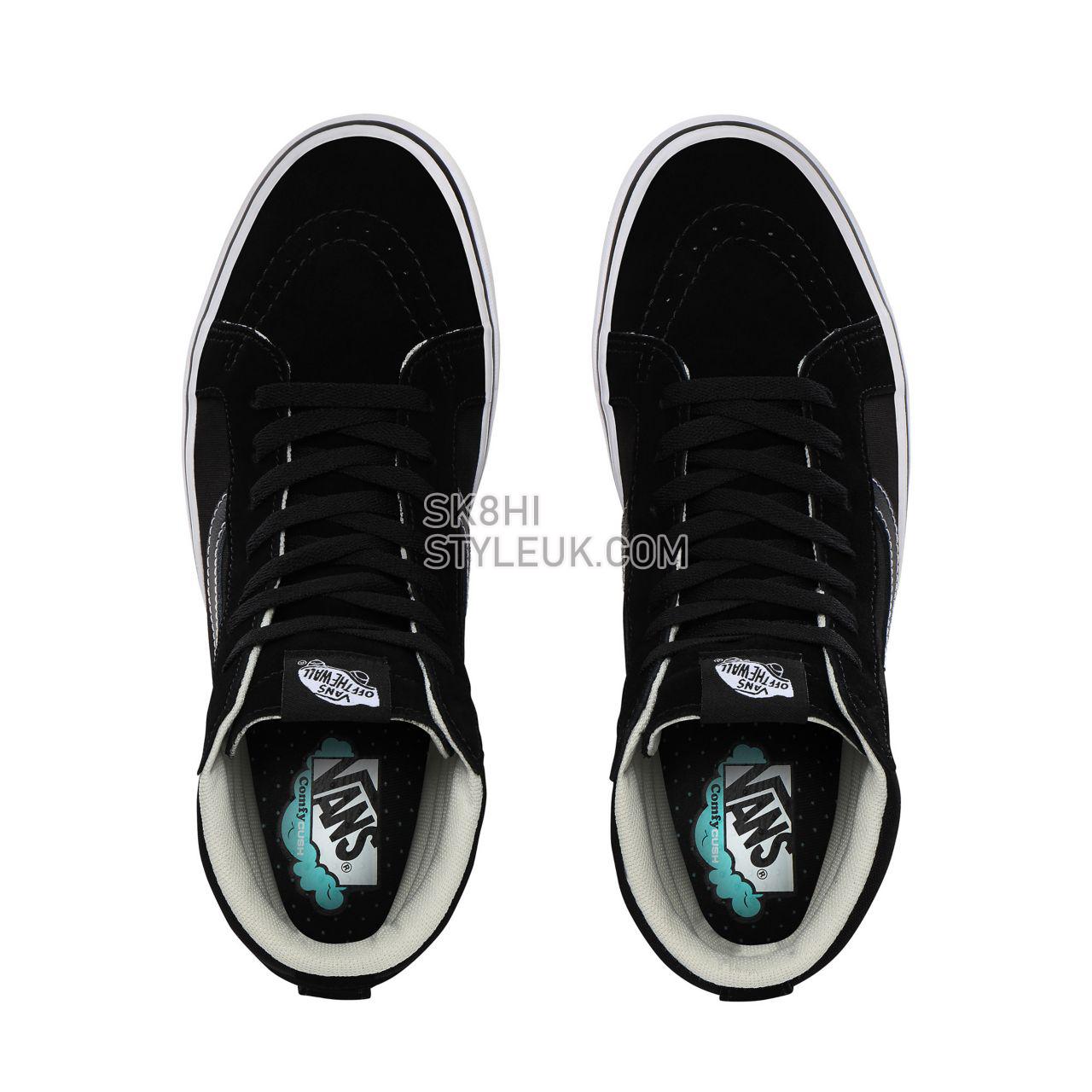 Vans Distort ComfyCush SK8-Hi Reissue Classic Mens Womens - (Distort) Black/True White VN0A3WMCVX6 Shoes