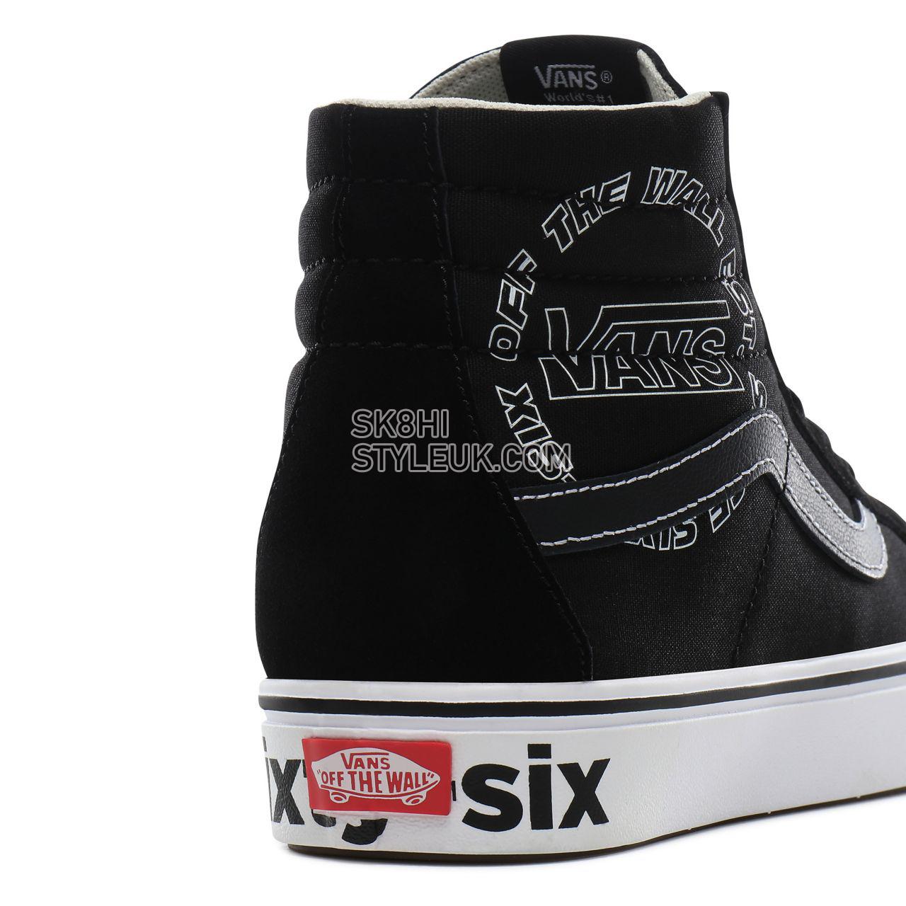 Vans Distort ComfyCush SK8-Hi Reissue Classic Mens Womens - (Distort) Black/True White VN0A3WMCVX6 Shoes