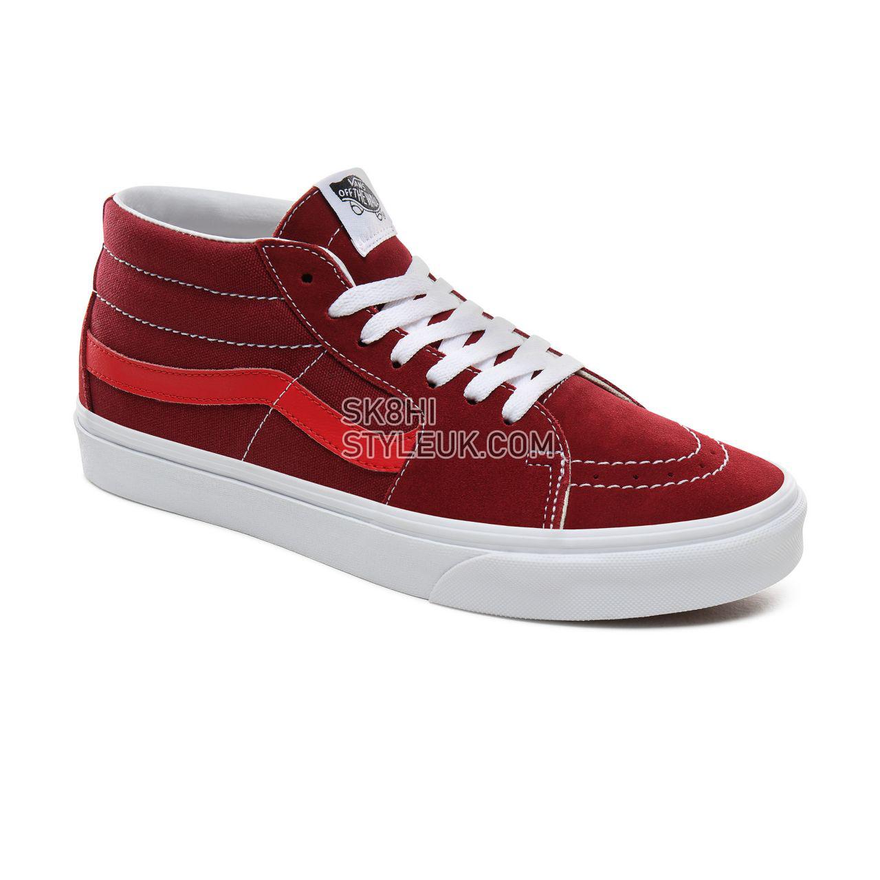 Vans Retro Sport Sk8-Mid Classic Mens Womens - (Retro Sport) Biking Red/Poinsettia VN0A3WM3VXZ Shoes