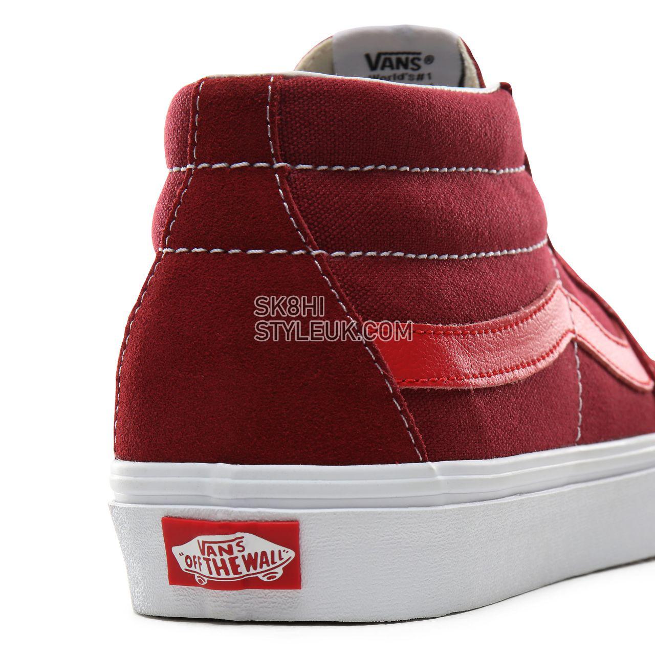 Vans Retro Sport Sk8-Mid Classic Mens Womens - (Retro Sport) Biking Red/Poinsettia VN0A3WM3VXZ Shoes