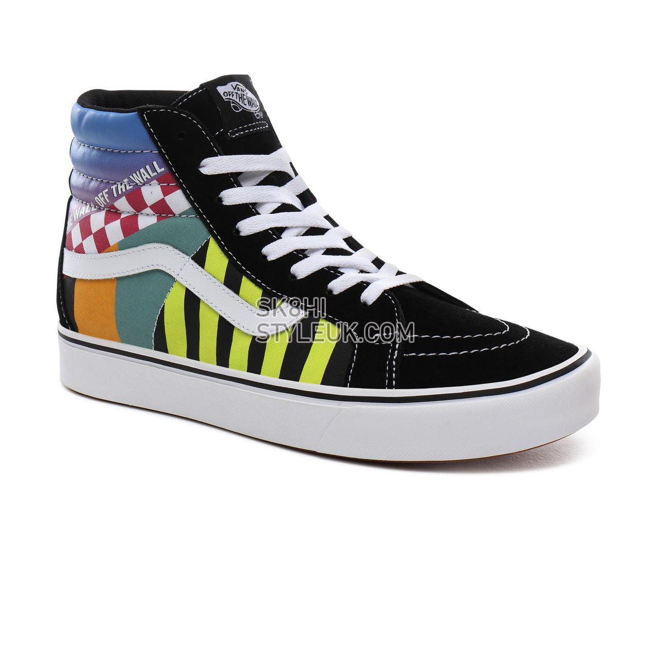 Vans Mash Up ComfyCush SK8-Hi Reissue Classic Mens Womens - (Mash Up) multi/black/true white VN0A3WMCTE6 Shoes