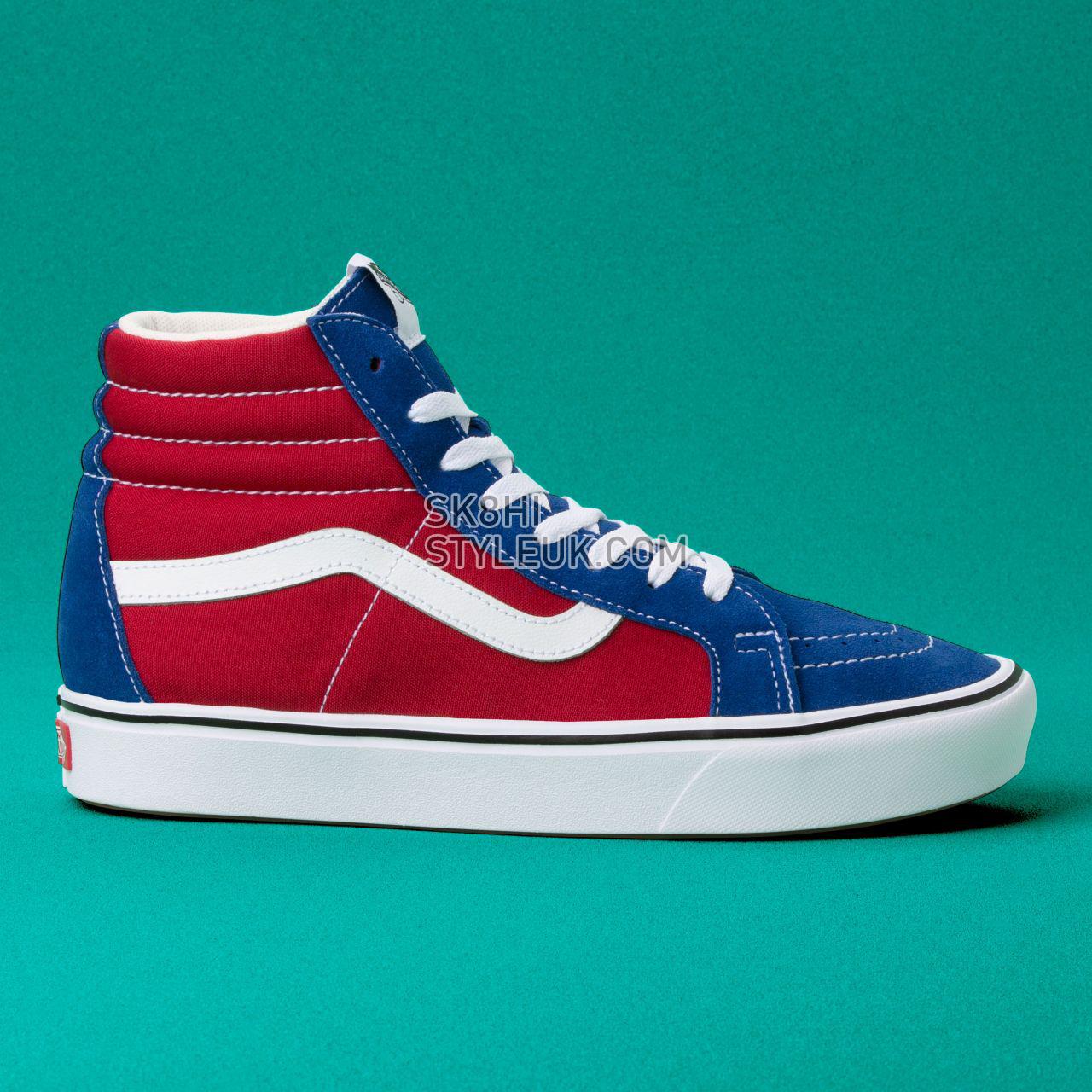 Vans Two-tone Comfycush Sk8-Hi Reissue Classic Mens Womens - (Two-Tone) True Blue/Chili pepper VN0A3WMCVX5 Shoes