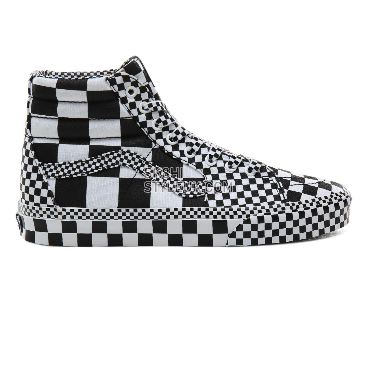 Vans All Over Checkerboard Sk8-Hi Classic Mens Womens - (All Over Checkerboard) Black/True White VN0A4BV6V8U Shoes