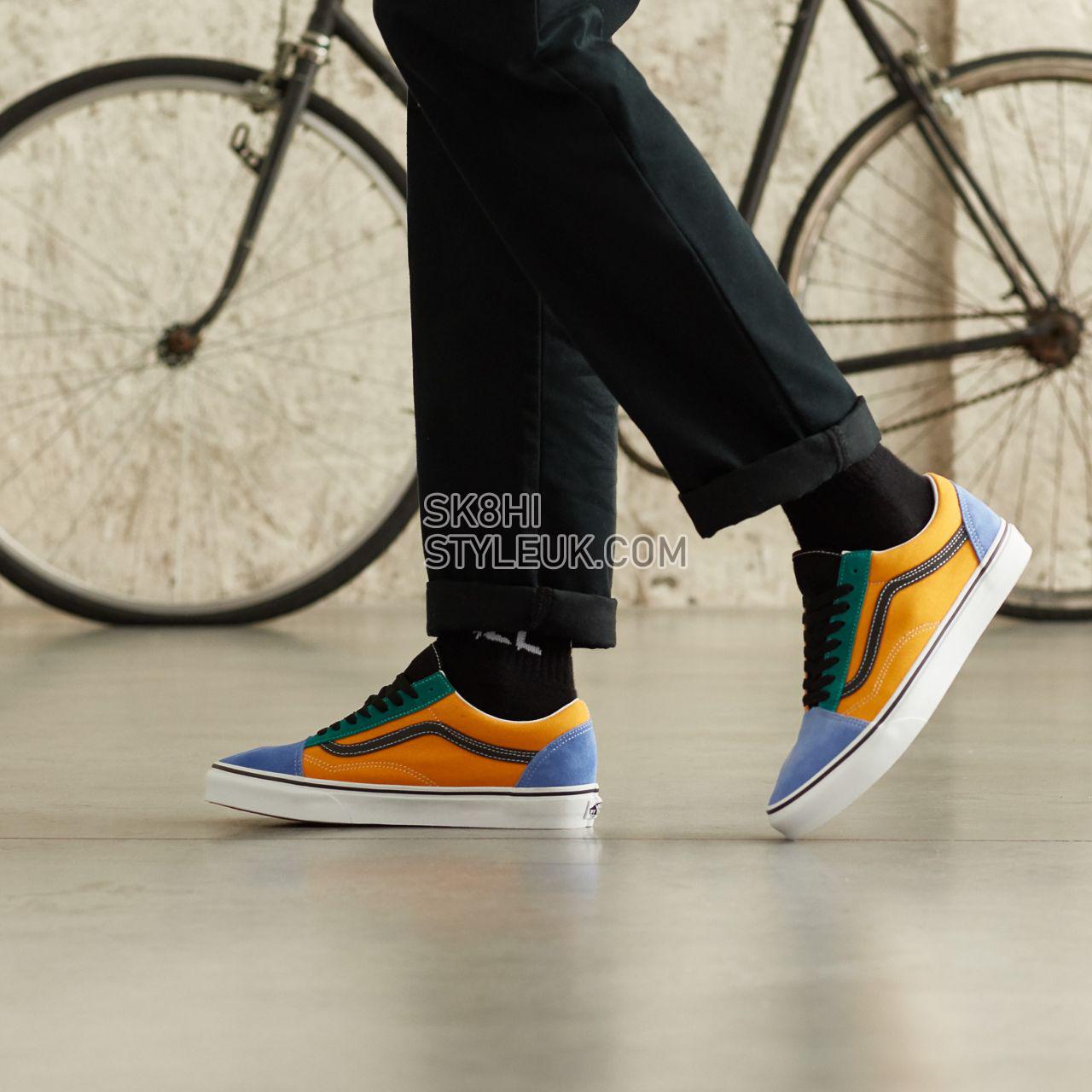 Vans Mix & Match Old Skool Classic Mens Womens - (Mix & Match) cadmium yellow/tidepool VN0A4BV5TGN Shoes