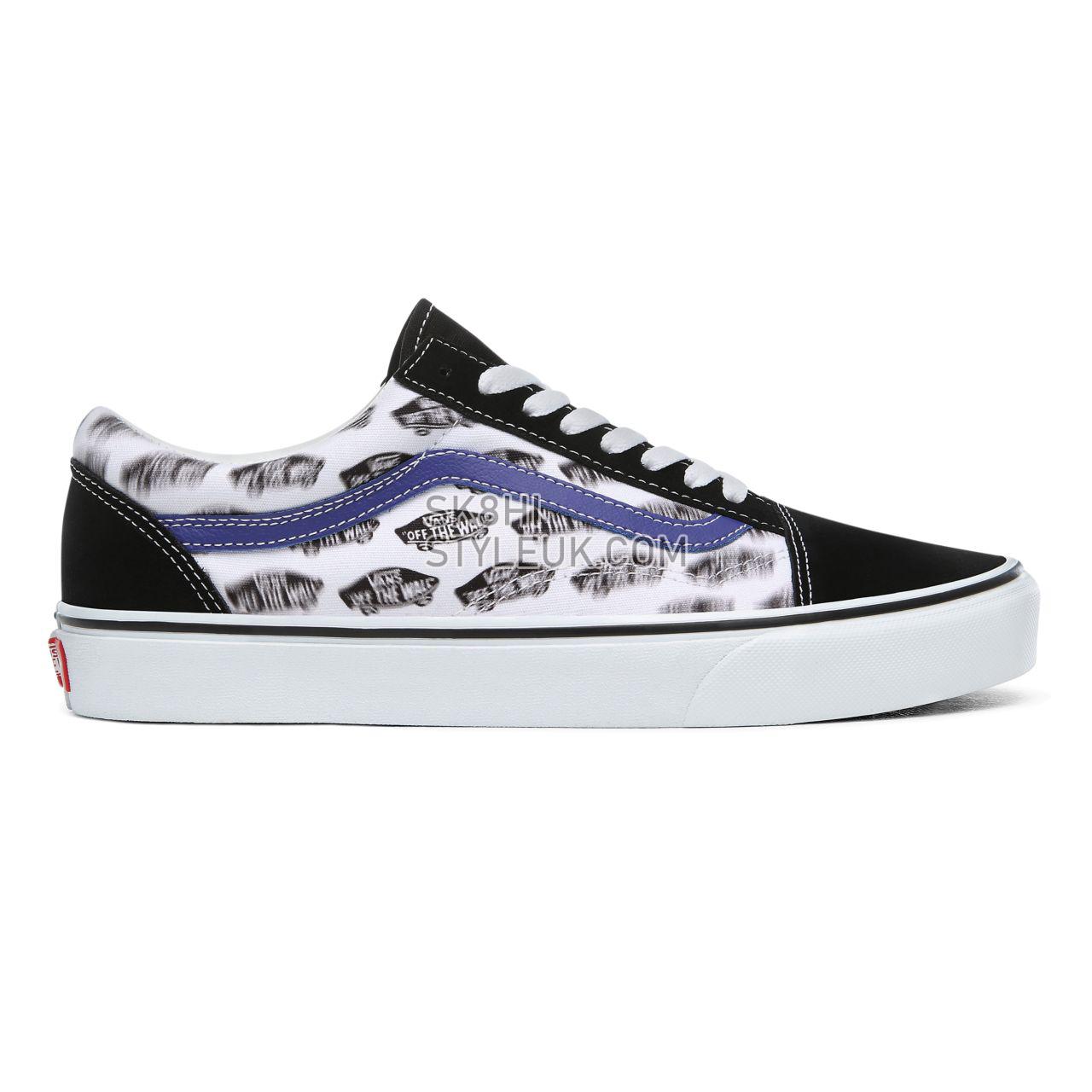 Vans Blur Boards Old Skool Classic Mens Womens - (Blur Boards) black/royal blue VN0A4BV5T2N Shoes