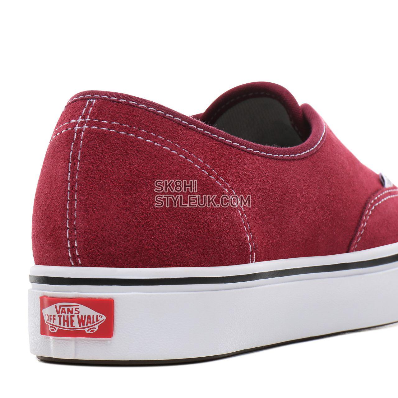 Vans Suede ComfyCush Authentic Classic Mens Womens - (Suede) beet red/true white VN0A3WM7TE2 Shoes