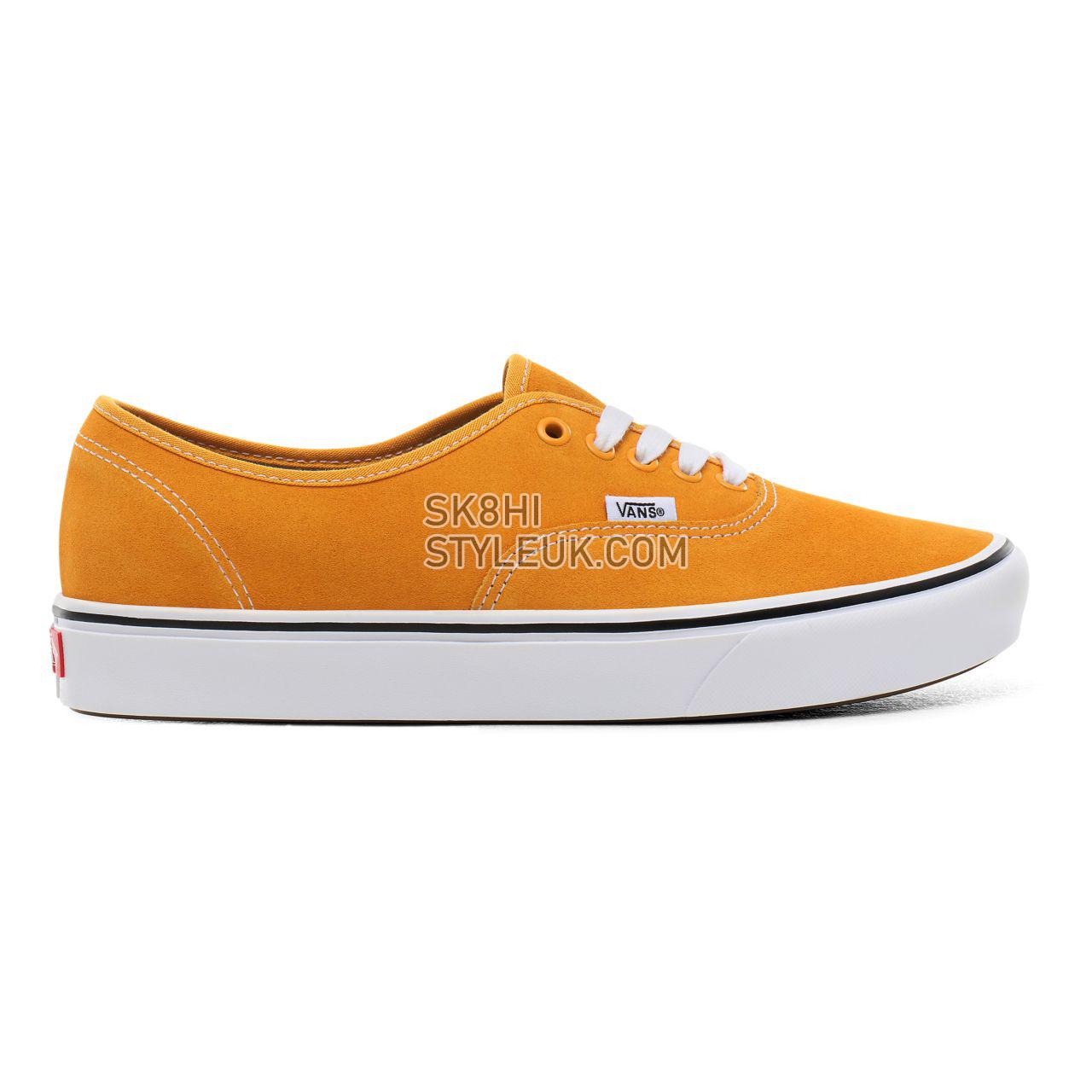 Vans Suede ComfyCush Authentic Classic Mens Womens - (Suede) cadmium yellow/true white VN0A3WM7TE3 Shoes