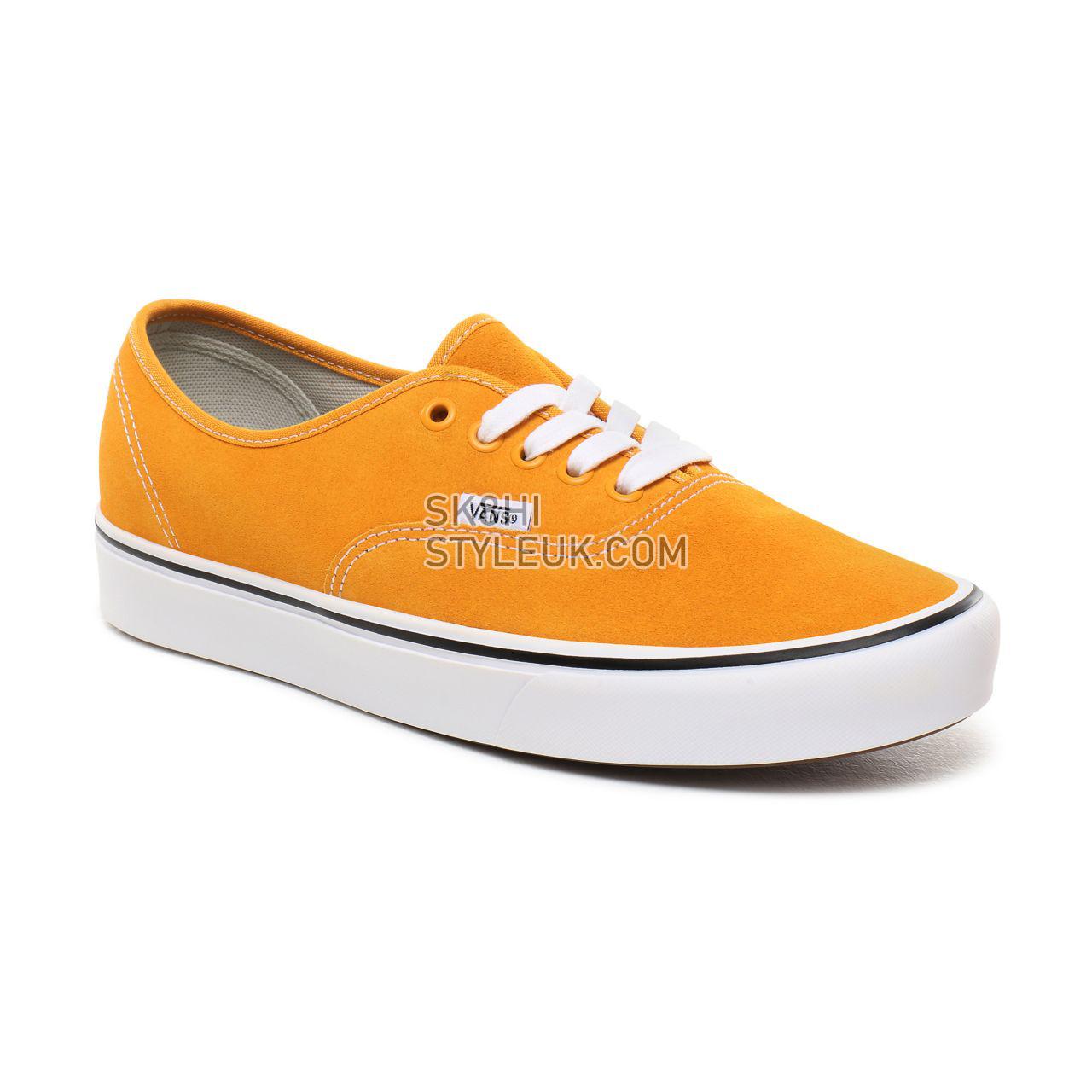 Vans Suede ComfyCush Authentic Classic Mens Womens - (Suede) cadmium yellow/true white VN0A3WM7TE3 Shoes