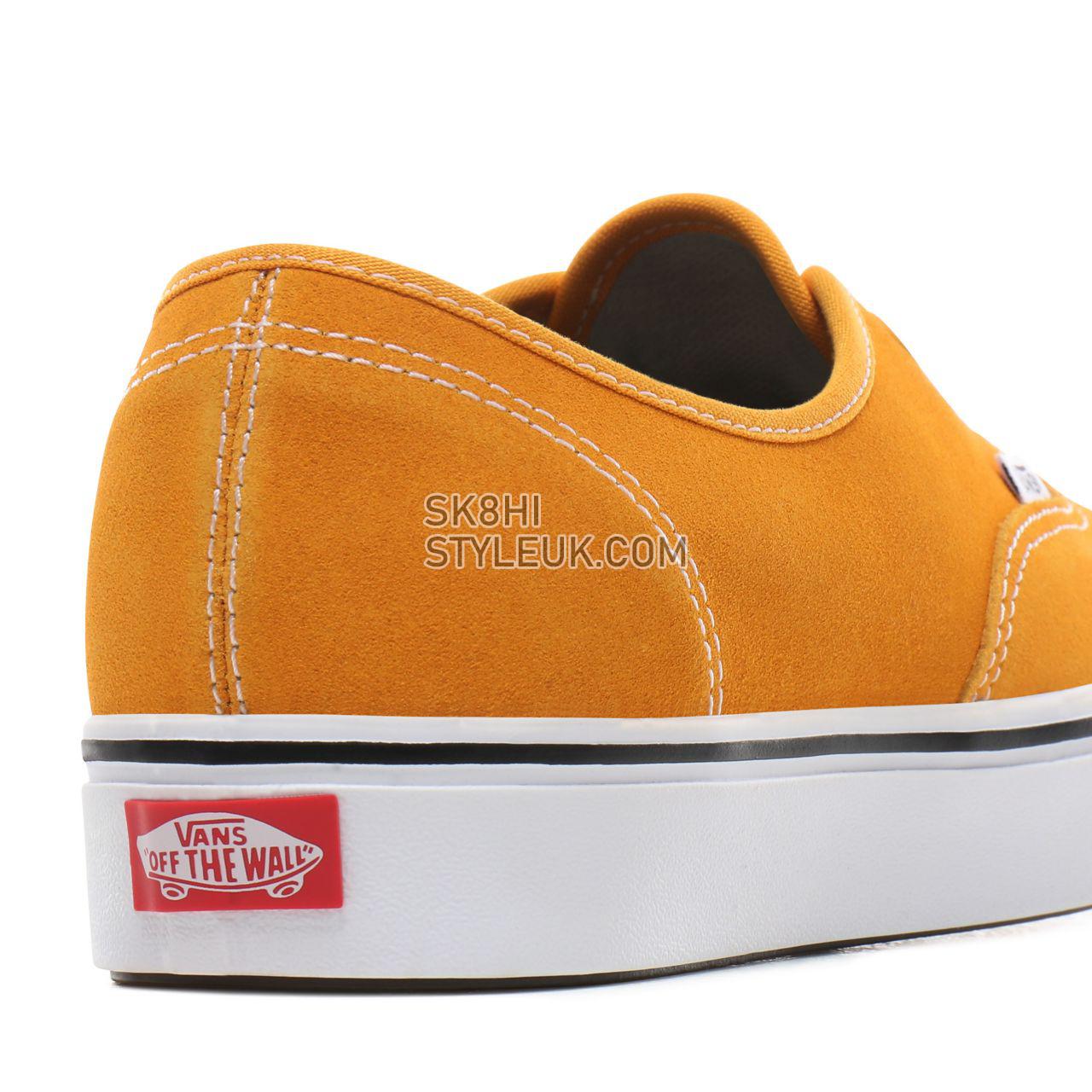 Vans Suede ComfyCush Authentic Classic Mens Womens - (Suede) cadmium yellow/true white VN0A3WM7TE3 Shoes