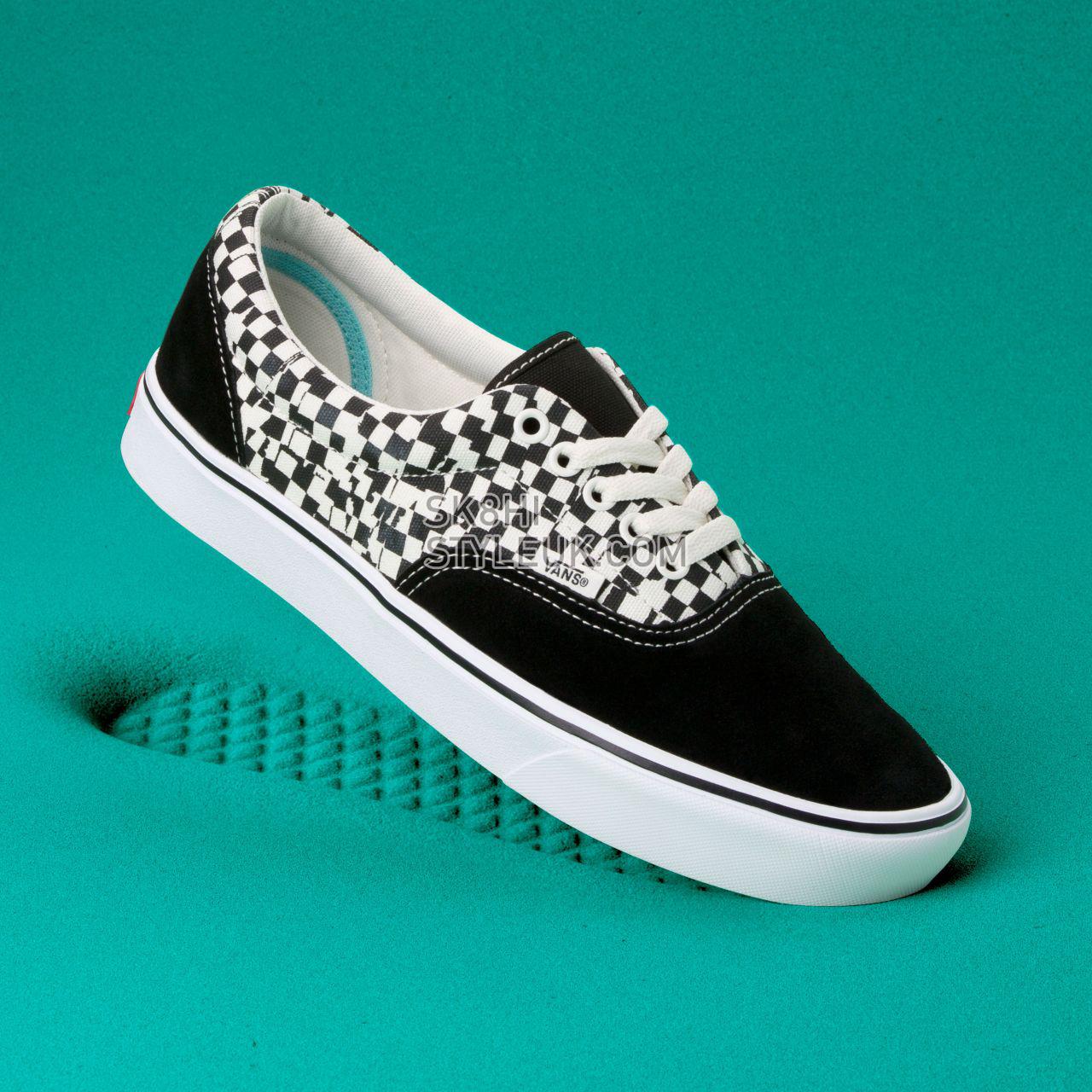 Vans Tear Check Comfycush Era Classic Mens Womens - (Tear Check) Black/True White VN0A3WM9V9Y Shoes