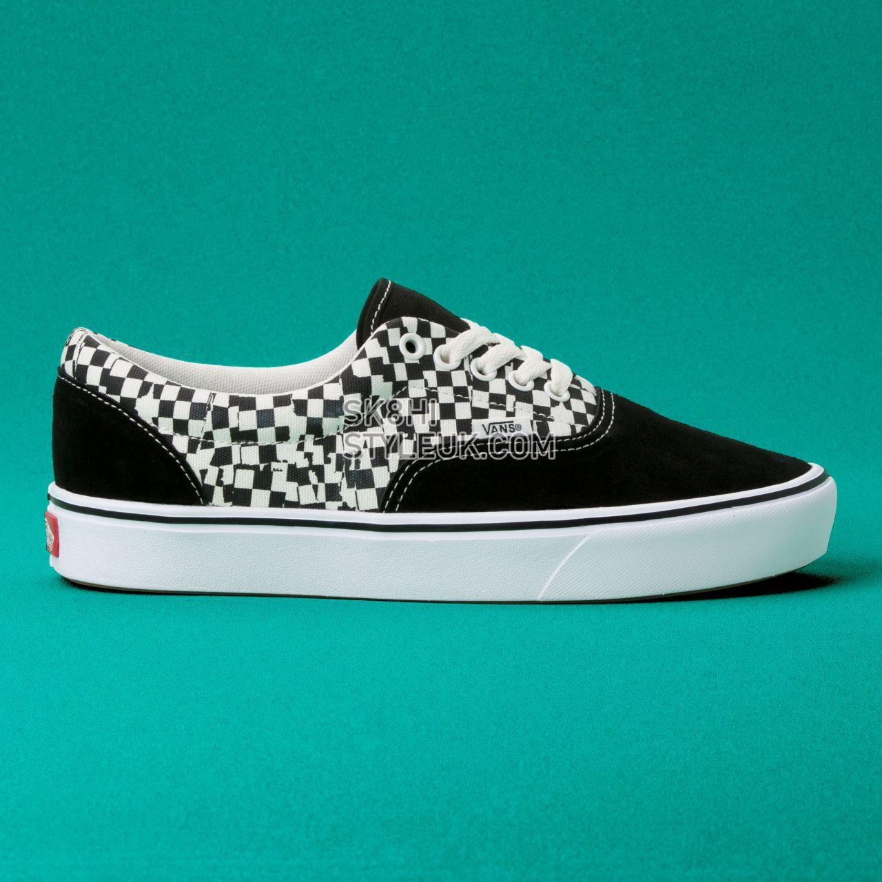 Vans Tear Check Comfycush Era Classic Mens Womens - (Tear Check) Black/True White VN0A3WM9V9Y Shoes