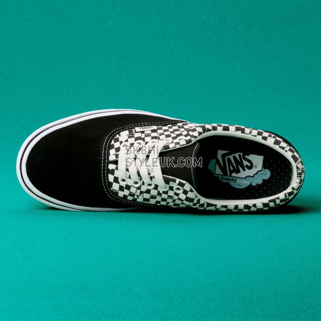 Vans Tear Check Comfycush Era Classic Mens Womens - (Tear Check) Black/True White VN0A3WM9V9Y Shoes