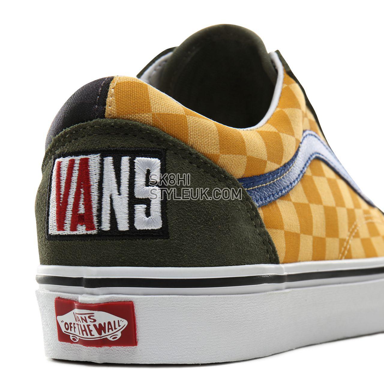 Vans OTW Rally Old Skool Classic Mens Womens - (OTW Rally) Checker/Multicolour/Deep lichen Green VN0A4BV5VZN Shoes