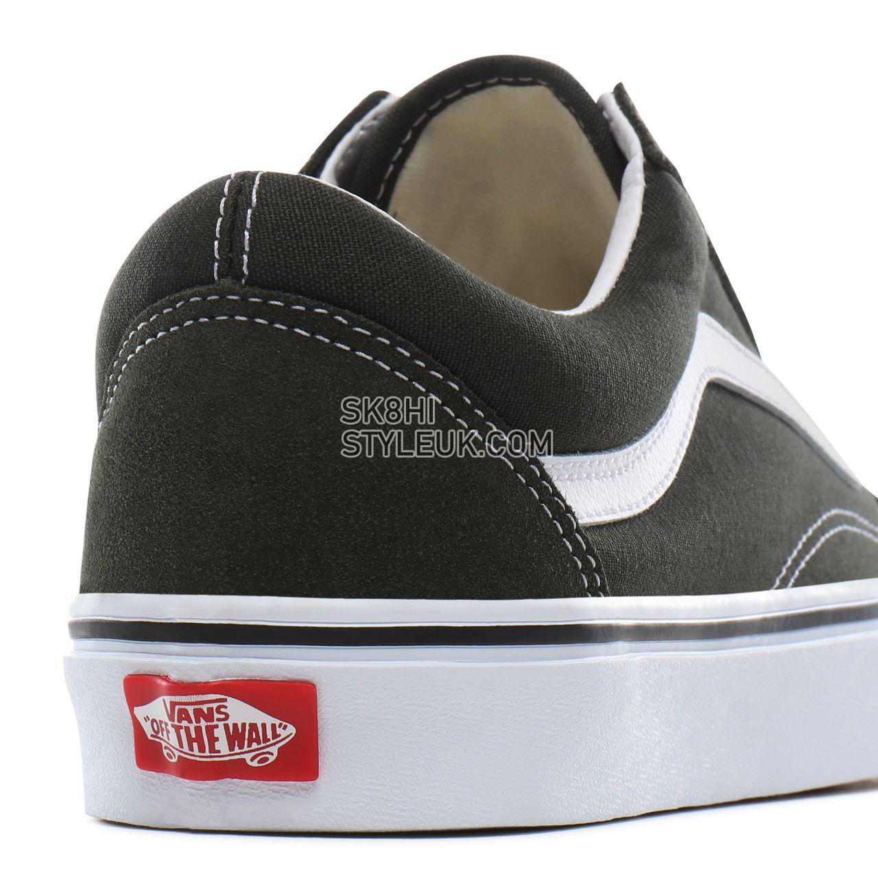 Vans Old Skool Classic Mens Womens - forest night/true white VN0A4BV52LE Shoes