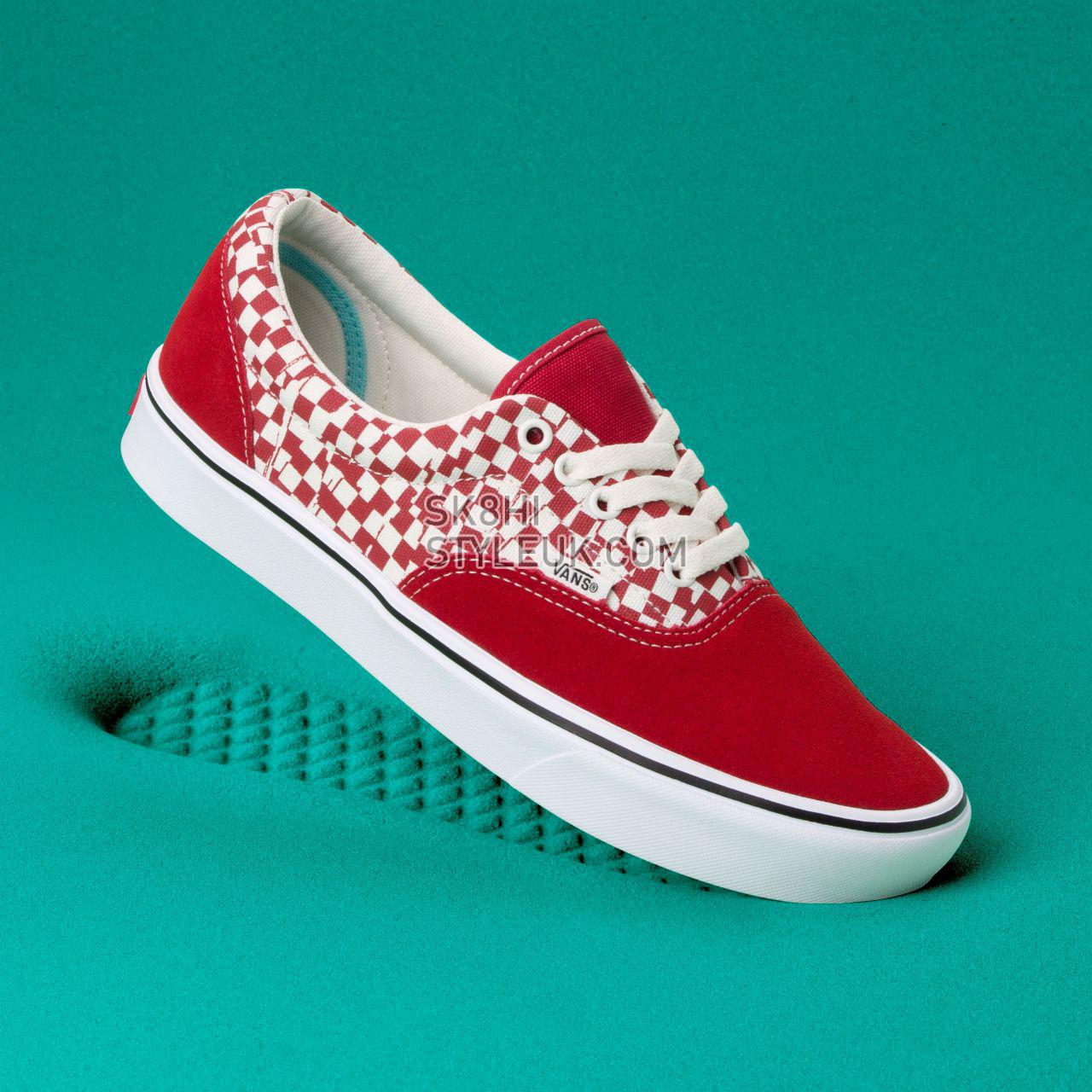 Vans Tear Check Comfycush Era Classic Mens Womens - (Tear Check) Racing Red/True White VN0A3WM9V9Z Shoes