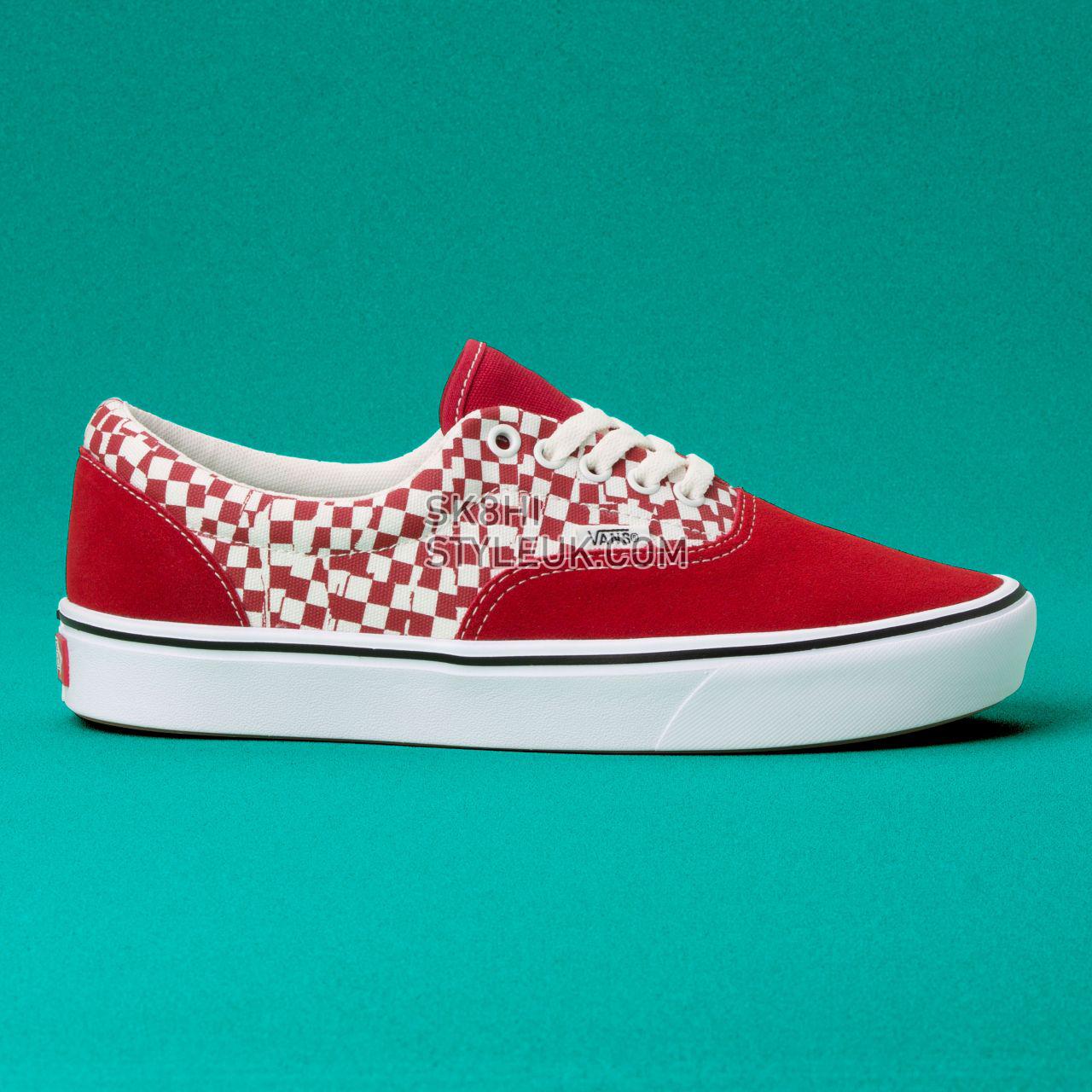 Vans Tear Check Comfycush Era Classic Mens Womens - (Tear Check) Racing Red/True White VN0A3WM9V9Z Shoes