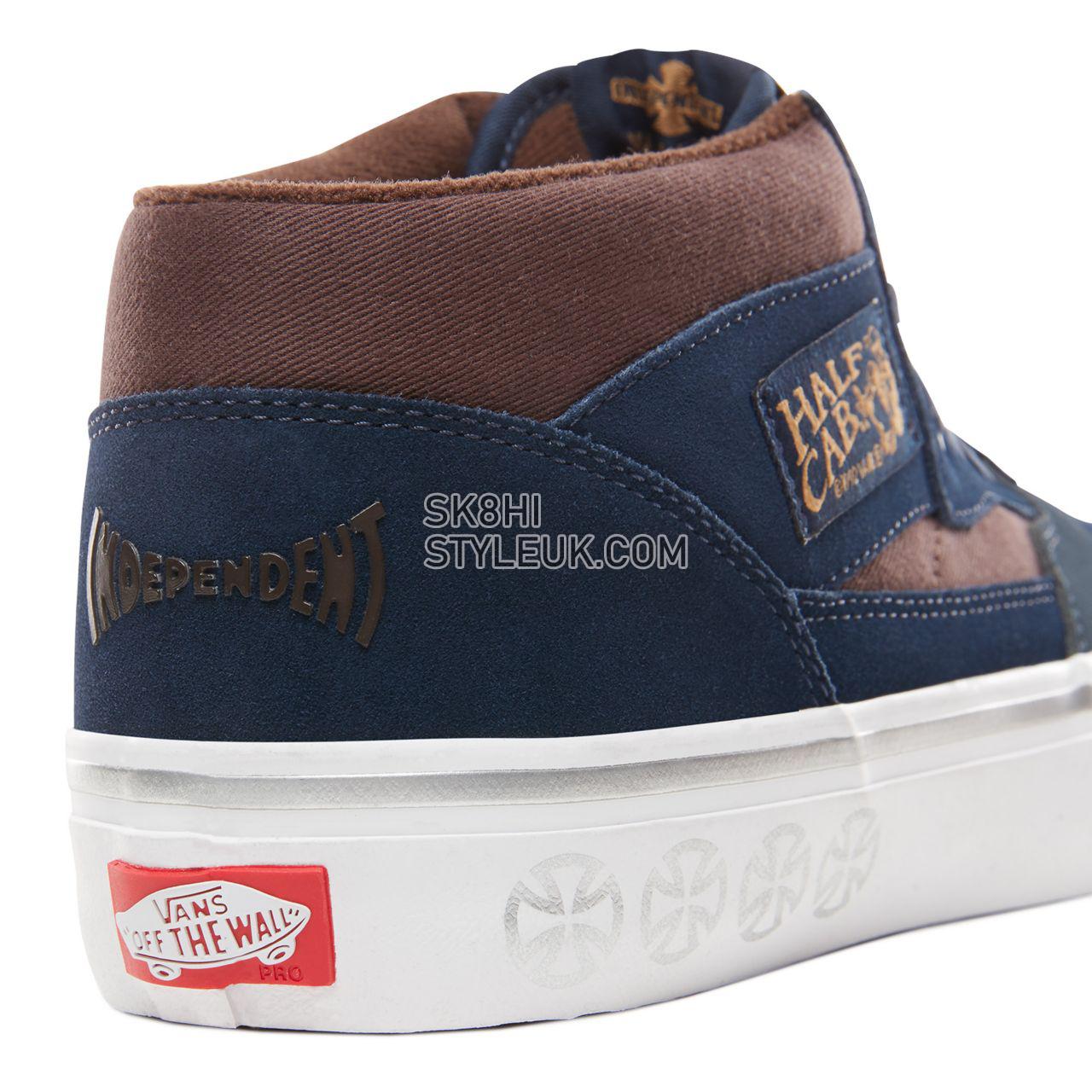 Vans X Independent Half Cab Pro Classic Mens Womens - (Independent) Dress Blues/Demitasse VN0A38CPUHL Shoes