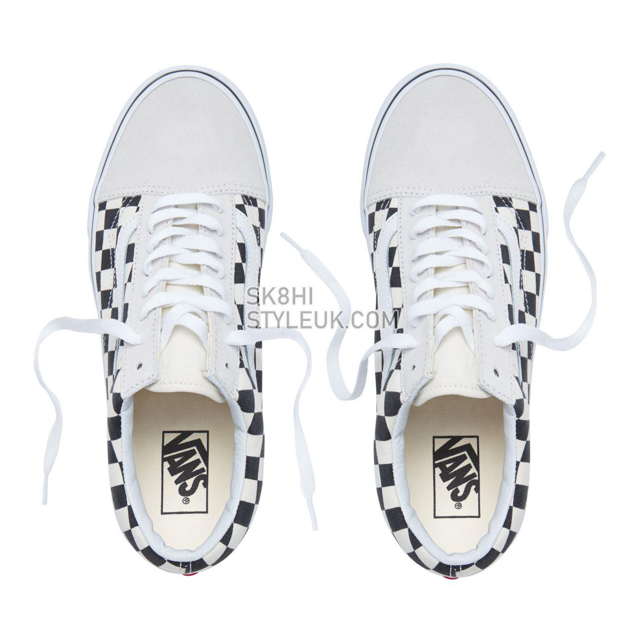 Vans Old Skool Classic Mens Womens - (Checkerboard) White/Black VN0A38G127K Shoes