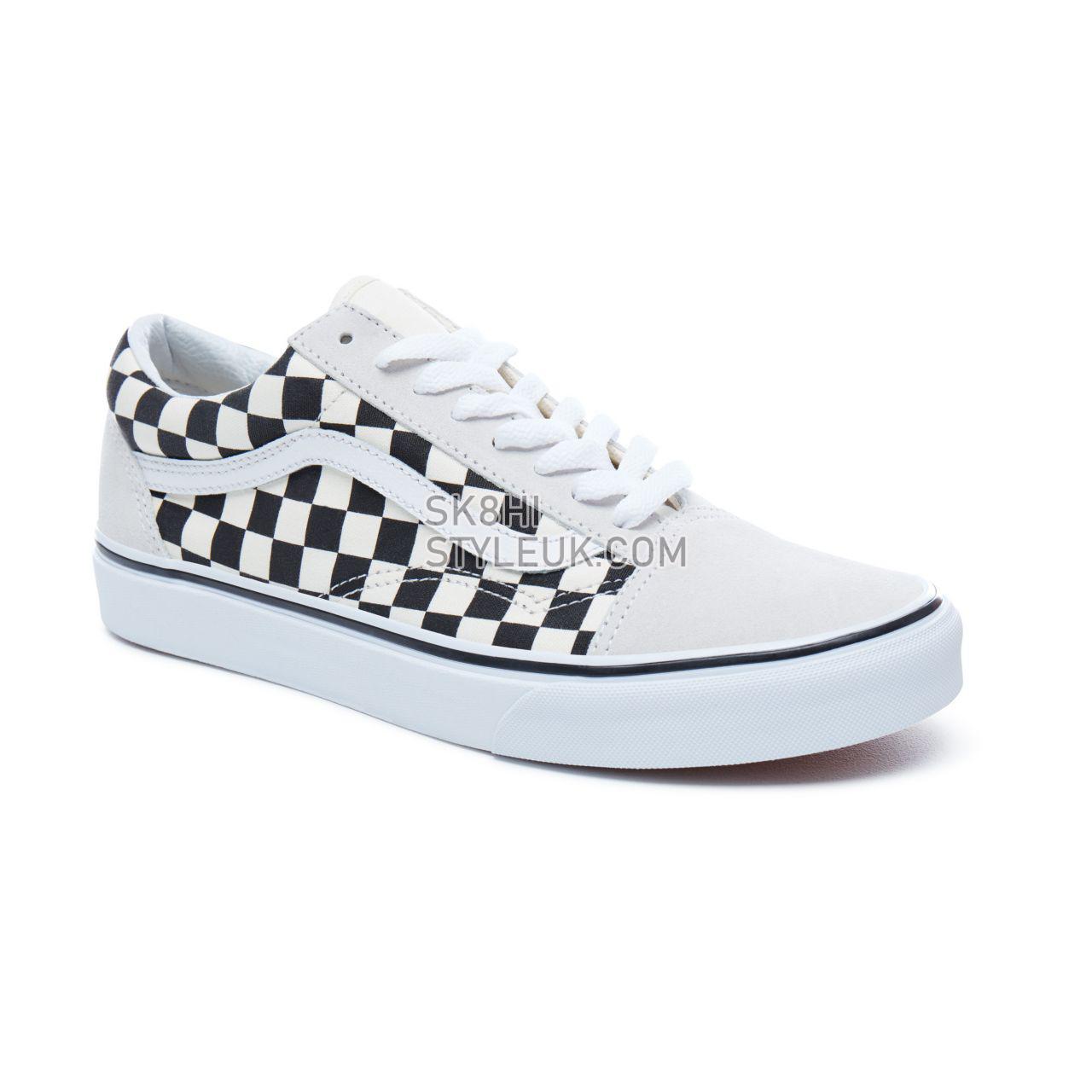 Vans Old Skool Classic Mens Womens - (Checkerboard) White/Black VN0A38G127K Shoes