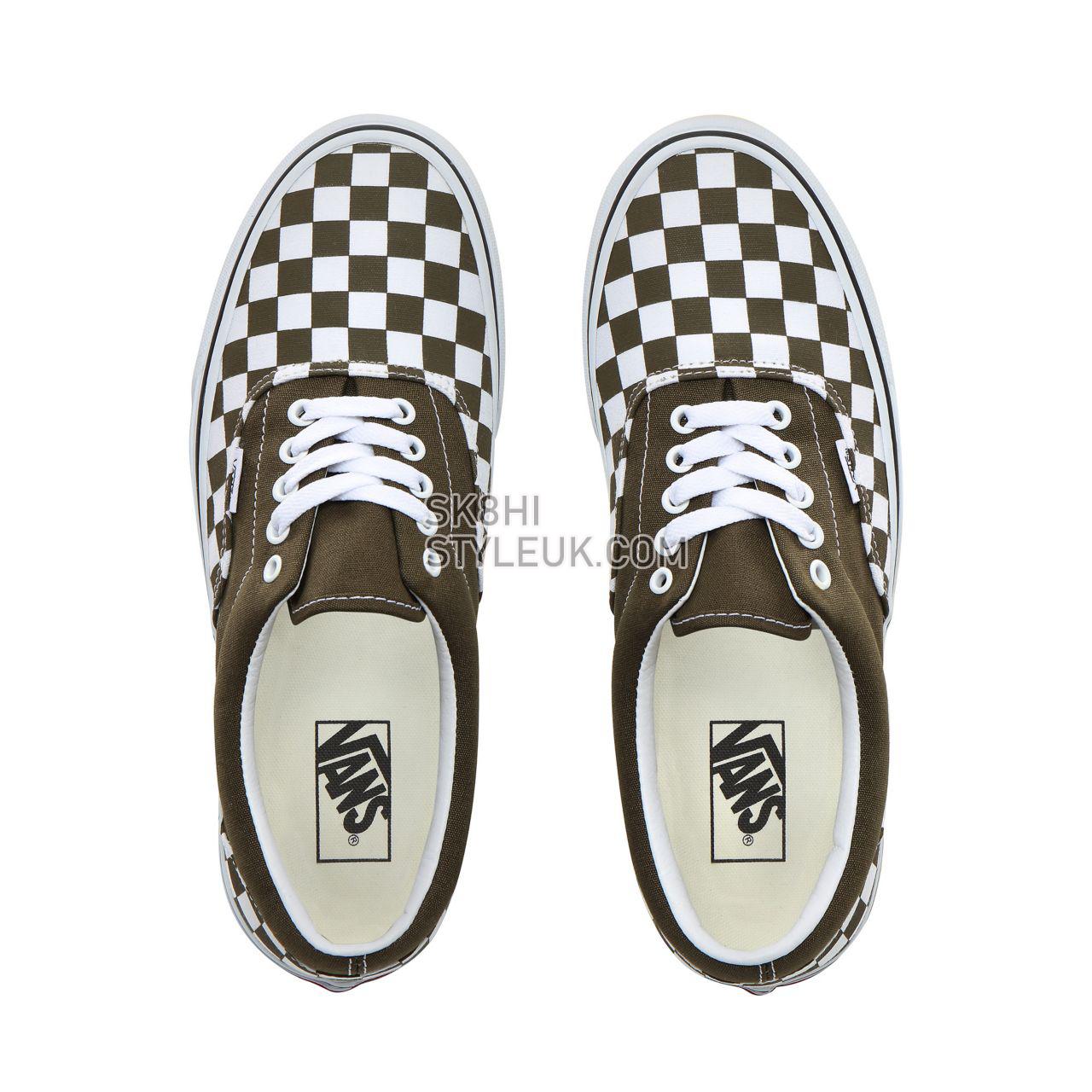 Vans Checkerboard Era Classic Mens Womens - (Checkerboard) Beech/True White VN0A4BV4VXI Shoes