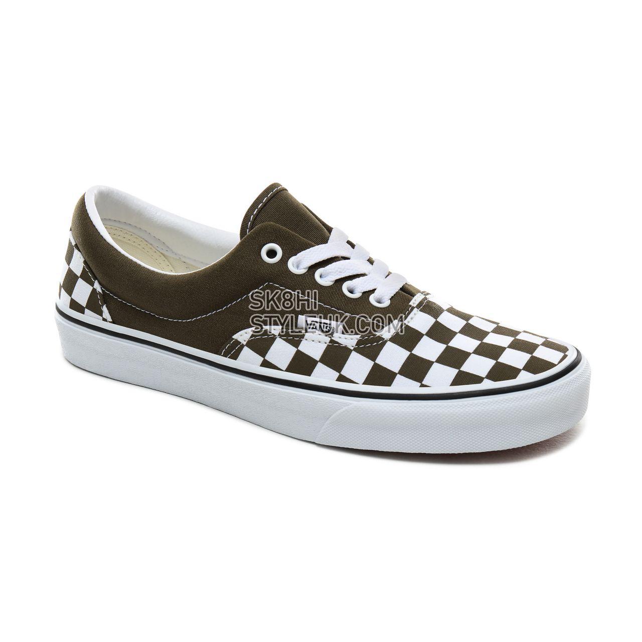 Vans Checkerboard Era Classic Mens Womens - (Checkerboard) Beech/True White VN0A4BV4VXI Shoes